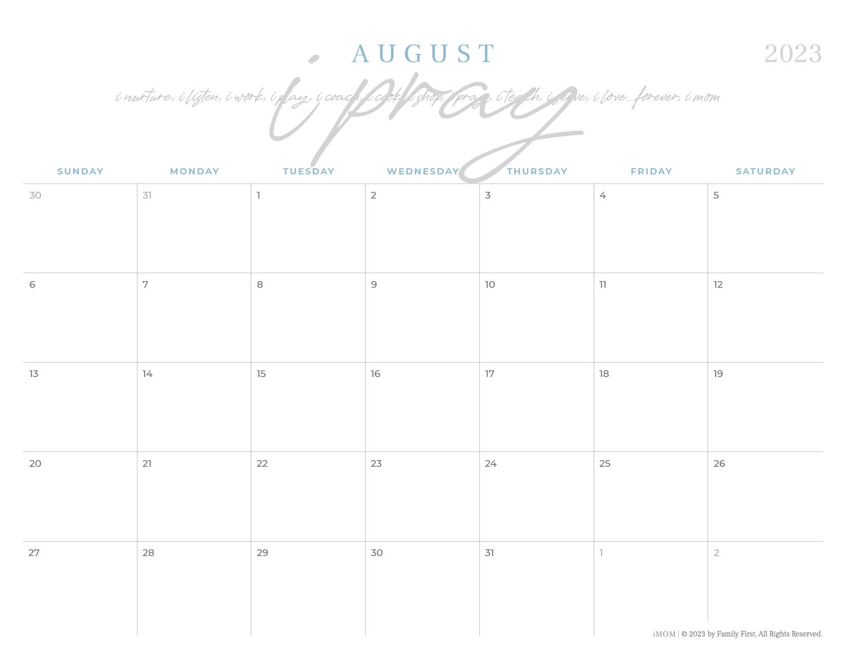 2023-2024 Printable Calendars: Free Printable Calendar Designs - Imom for 2024 Monthly Calendar Printable