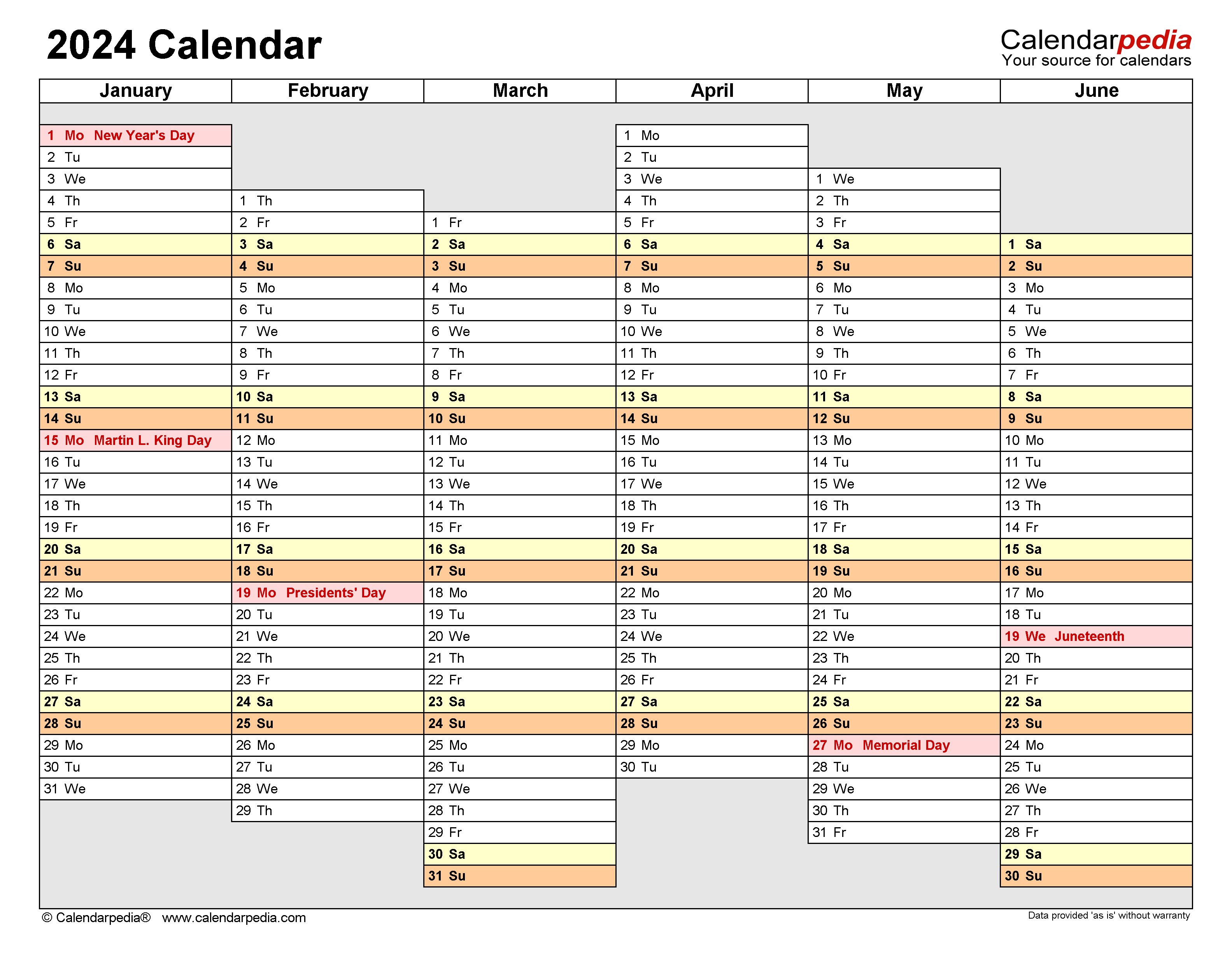 2024 Calendar - Free Printable Excel Templates - Calendarpedia for Printable Excel Calendar 2024