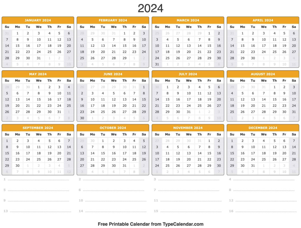 Free Printable National Day Calendar 2024 Printable Calendar 2024