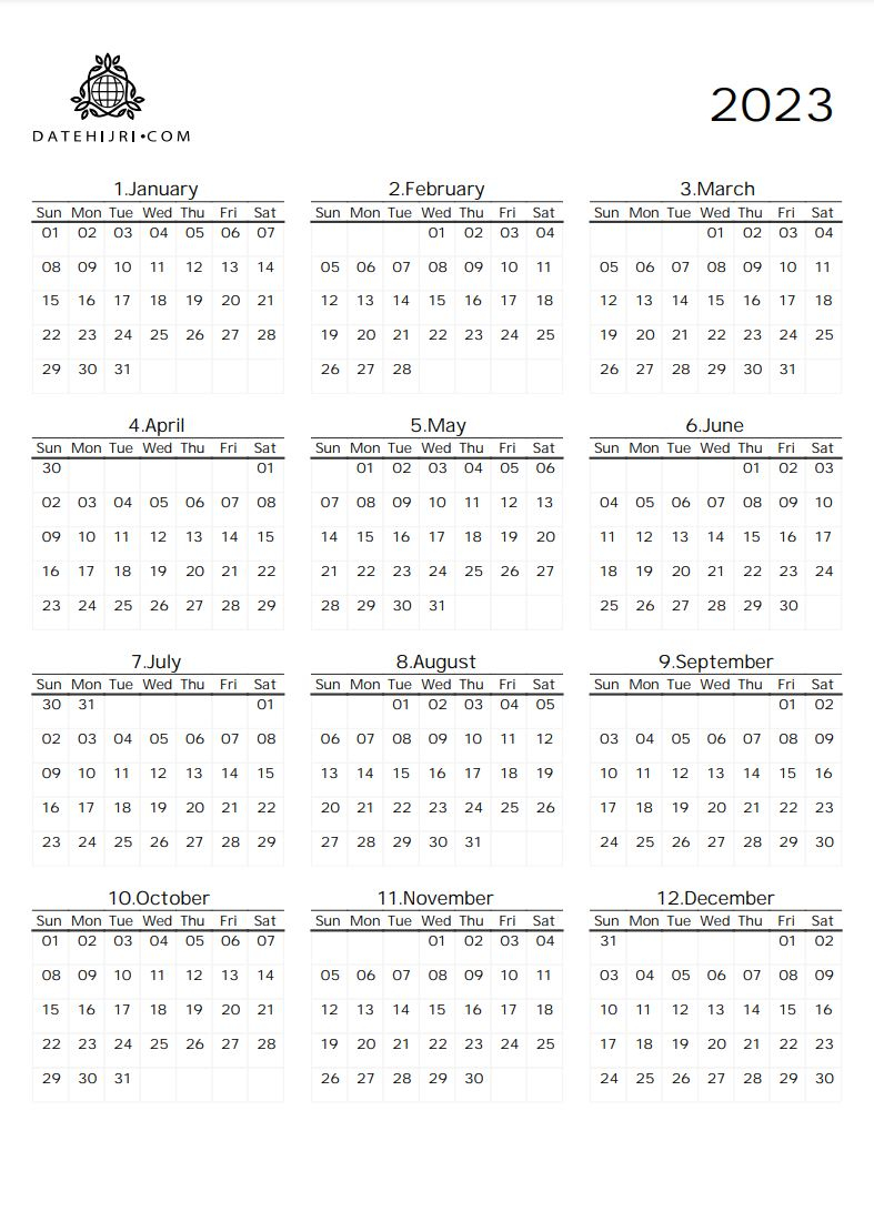 Islamic Calendar 2024 Printable Printable Calendar 2024   2024 Calendar Printable For Islamic Calendar 2024 Printable 1 