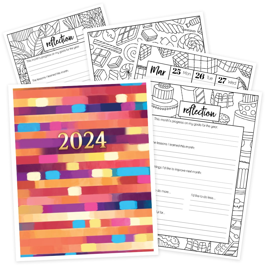 2024 Printable Coloring Planner (Pre-Order) for Free Printable Coloring Calendar 2024