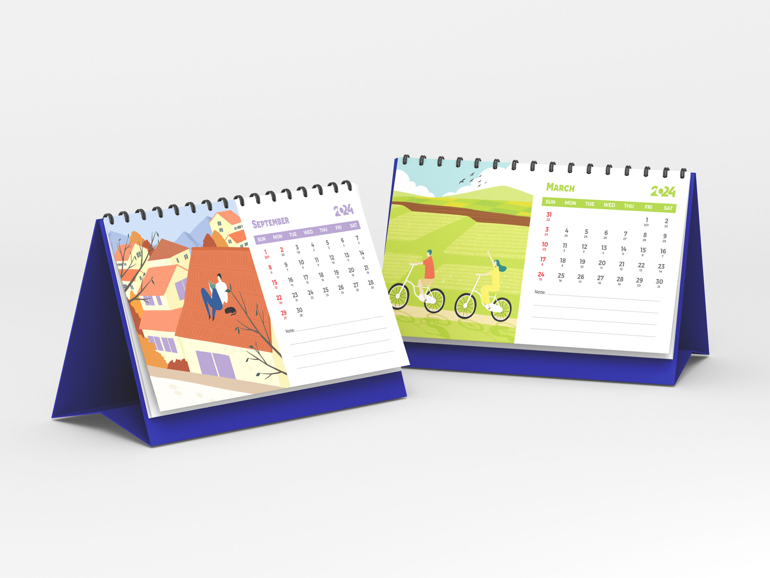 2024 Printable Desk Calendar Templateant Dang On Dribbble for 2024 Desk Calendar Printable