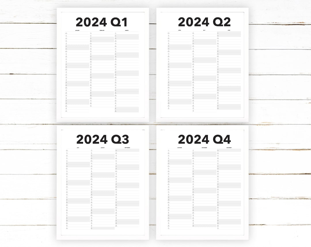 Printable Calendar 2024 Quarterly Printable Calendar 2024