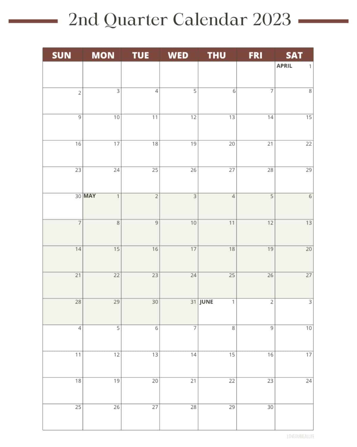 3 Month Calendar Printables: 2023 And 2024 ⋆ Love Our Real Life for Printable 3 Month Calendar 2024 June July August