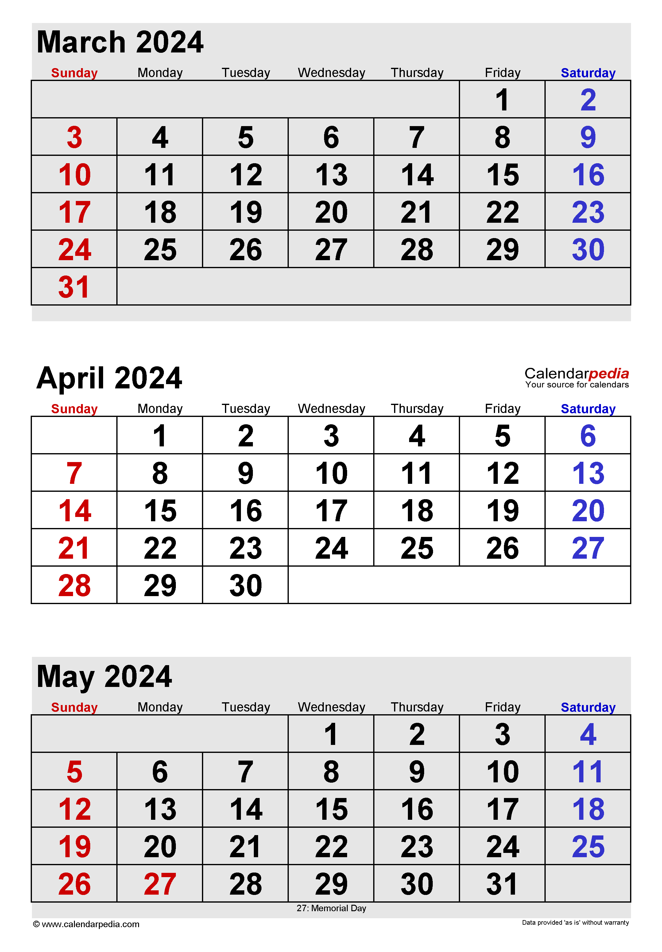 April 2024 Calendar | Templates For Word, Excel And Pdf for Printable Calendar March April May 2024