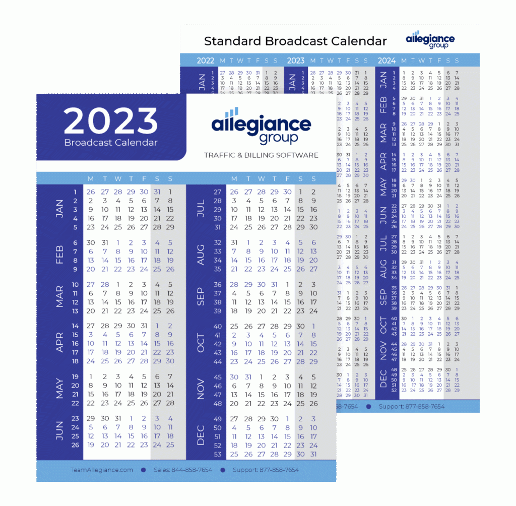 Broadcast Calendar 2022-2024 - Allegiance Group | for 2024 Broadcast Calendar Printable