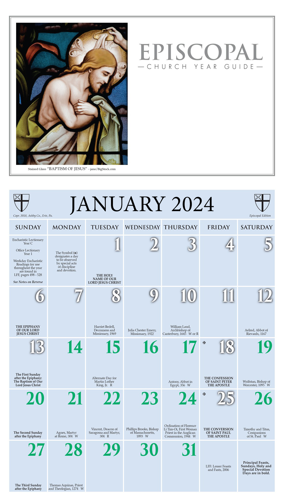Churchpublishing: 2024 Episcopal Church Year Guide Kalendar for Printable Liturgical Calendar 2024