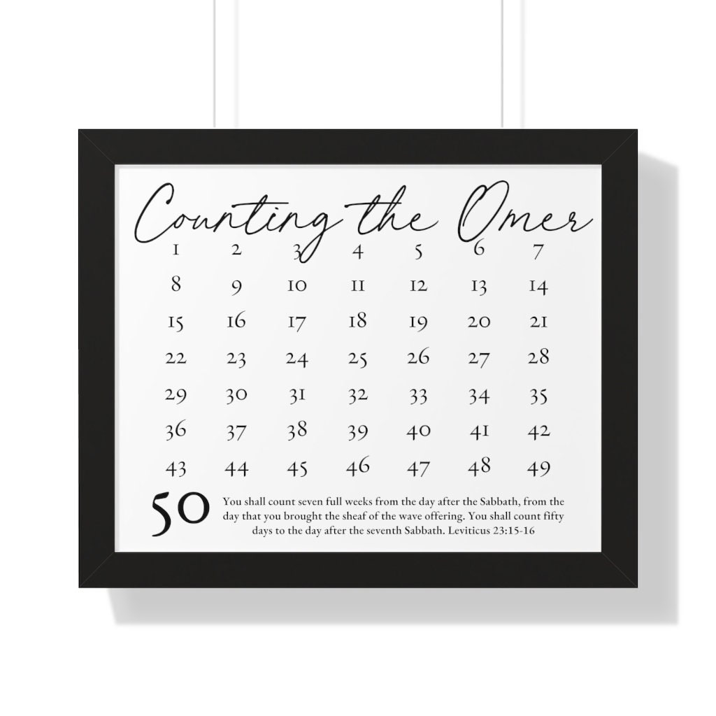 Counting The Omer - Etsy Nederland for Printable Omer Calendar 2024