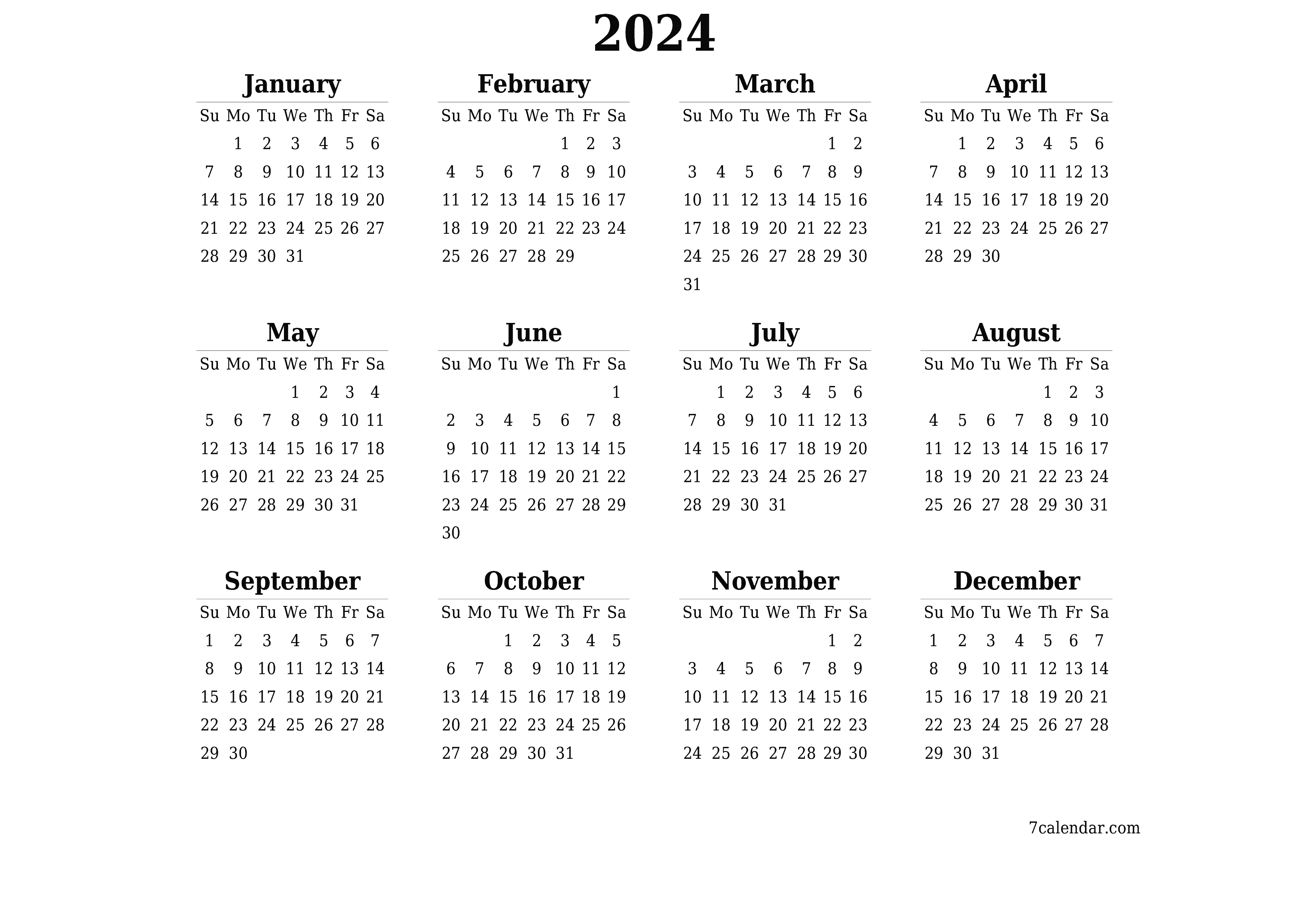 December 2024 Free Printable Calendars And Planners, Pdf Templates for Printable Calendar January To December 2024