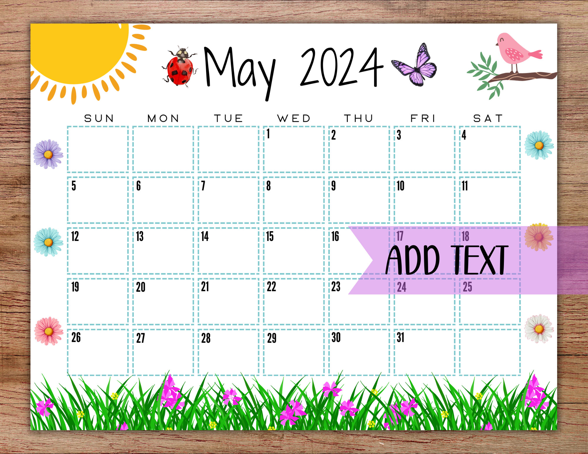 Cute May Calendar 2024 Printable Printable Calendar 2024