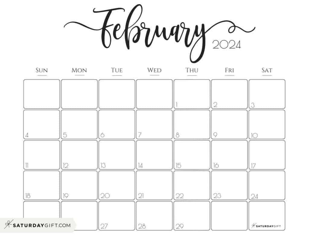 Elegant Printable Calendar 2024 Saturdaygift - Readers&amp;#039; Favorite for 2024 Calendar By Month Printable