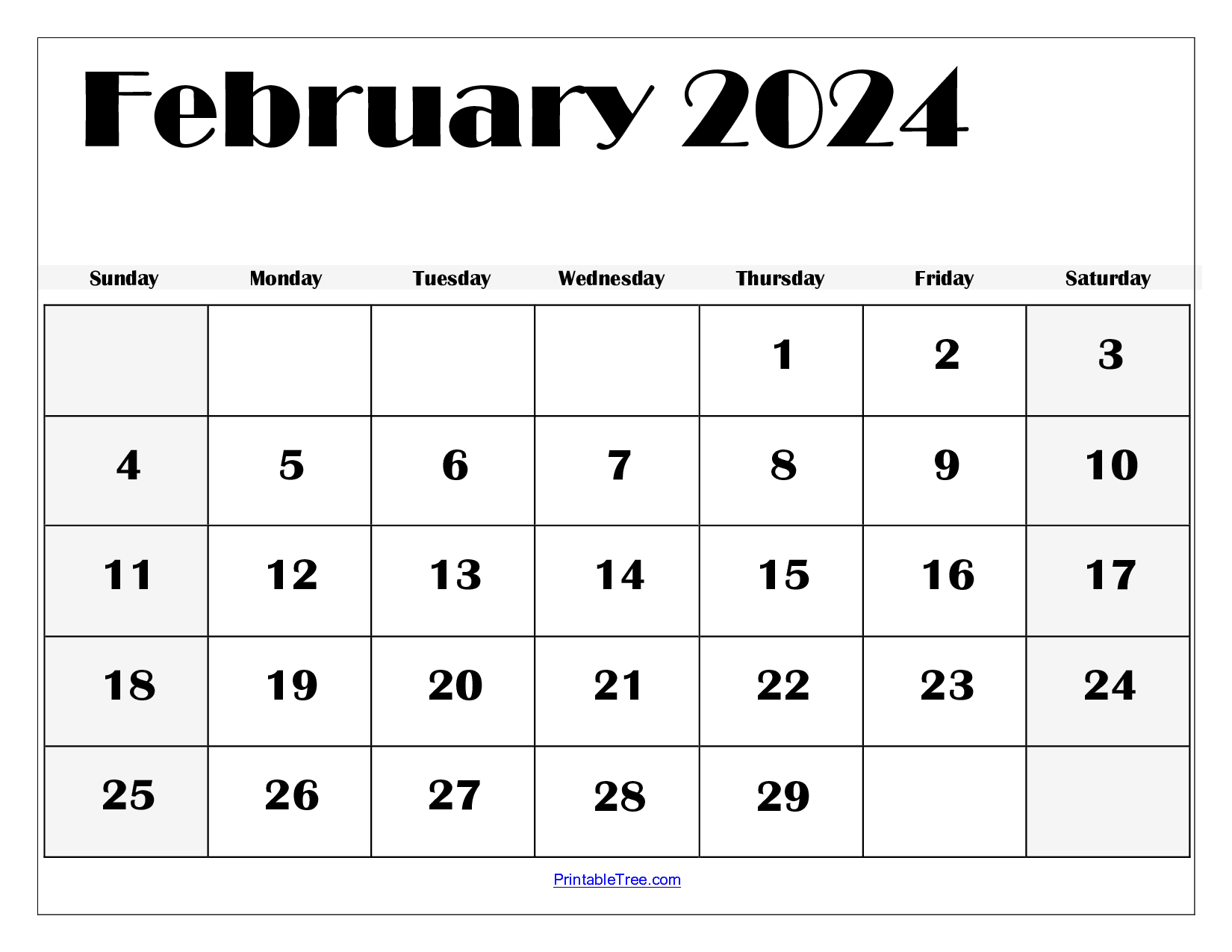 February 2024 Calendar Printable Pdf Template With Holidays for Free Printable February 2024 Monthly Calendar With Holidays