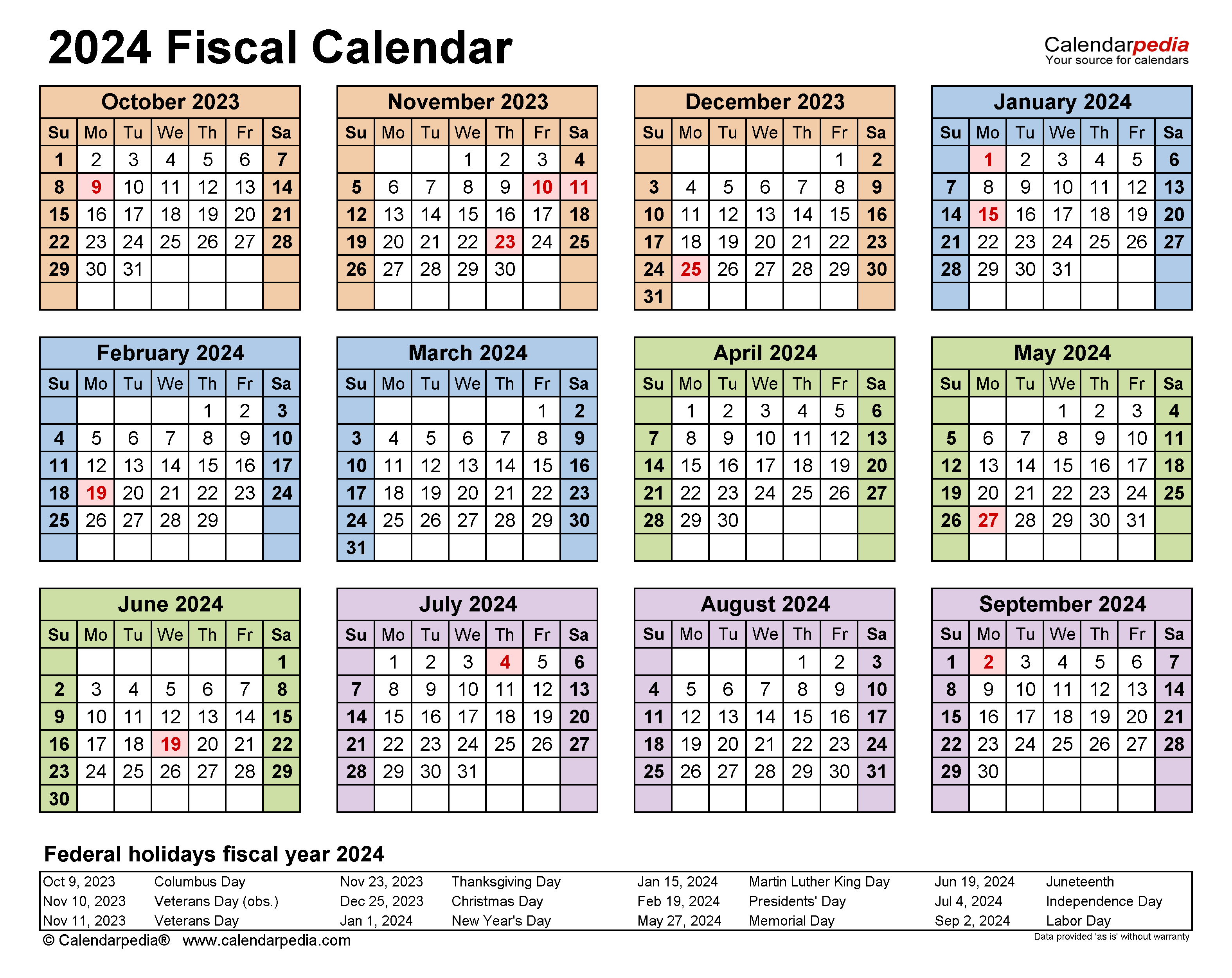 Fiscal Calendars 2024 - Free Printable Excel Templates for Printable Government Calendar 2024