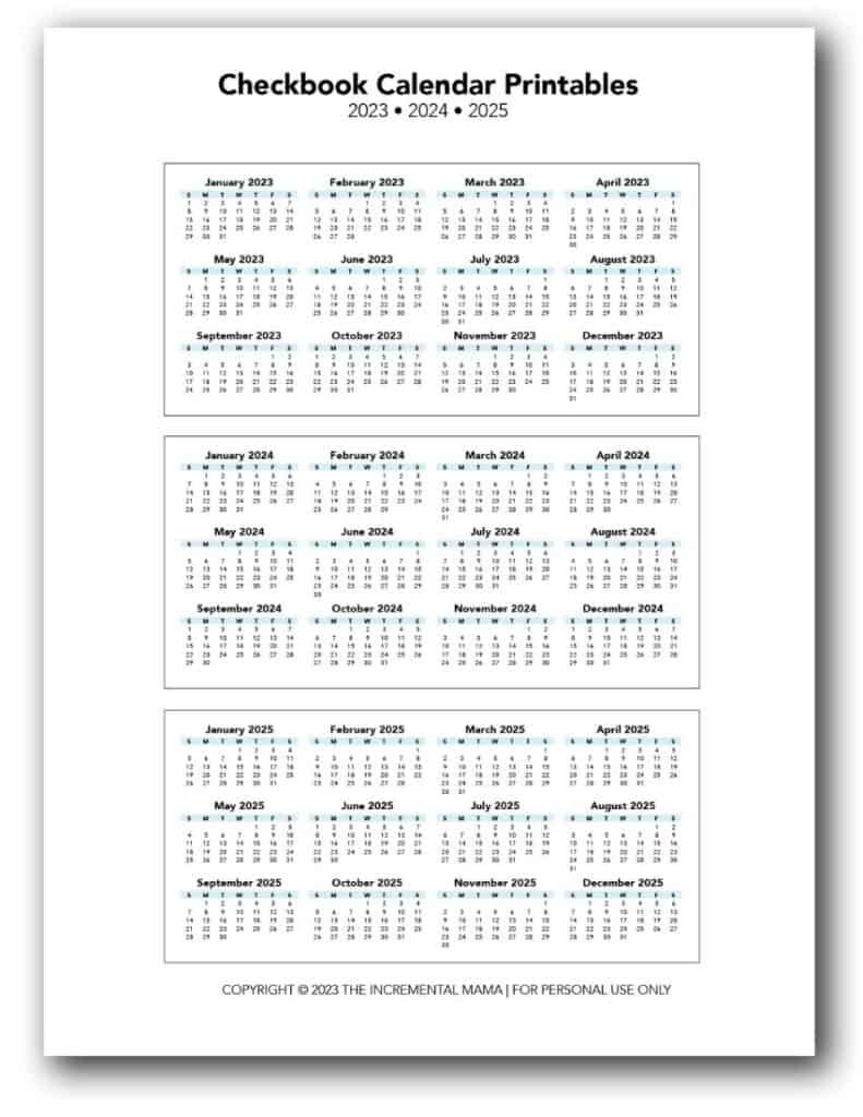 Checkbook Calendar Printable 2024 Printable Calendar 2024