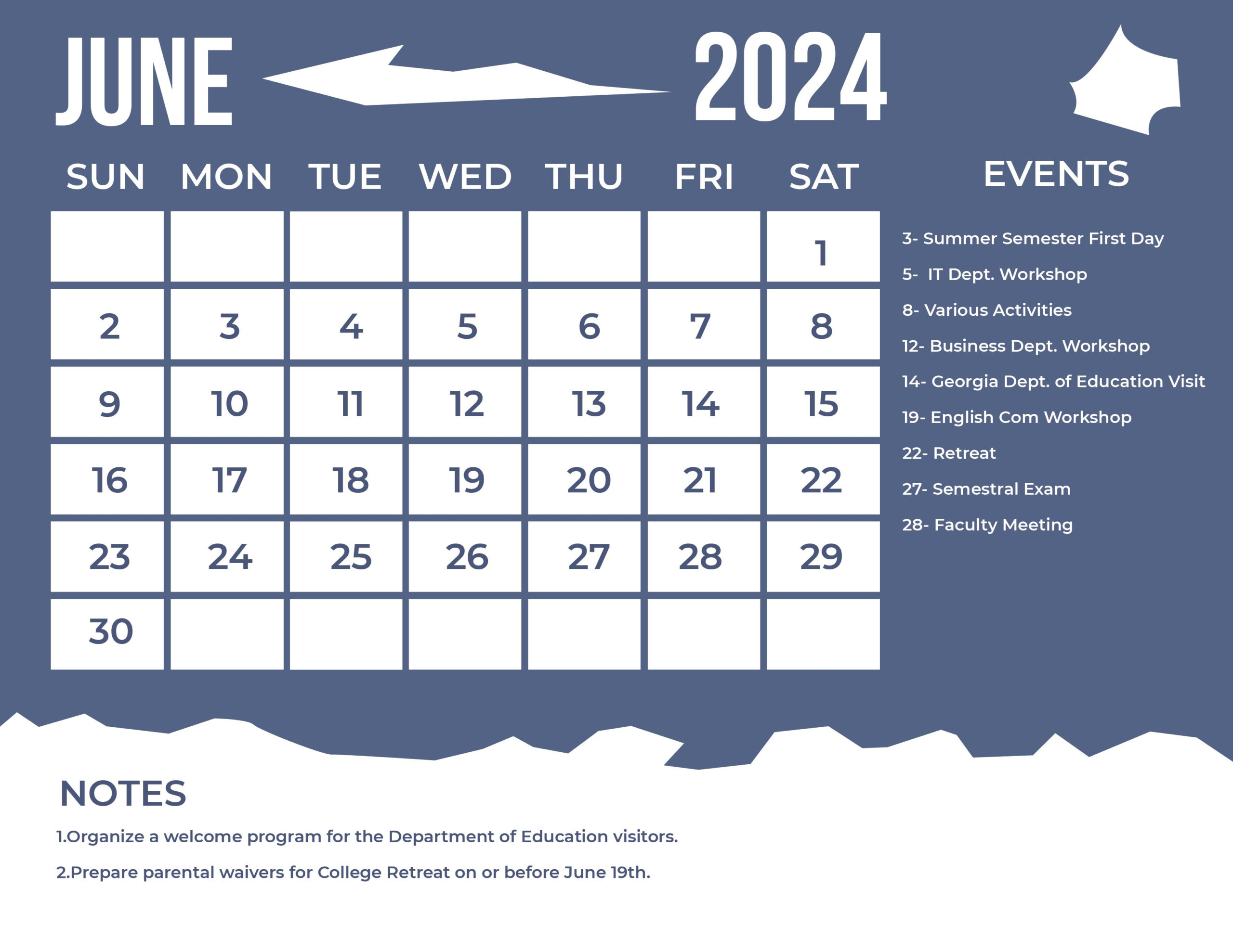 Free June 2024 Calendar Template - Download In Word, Google Docs for Google Calendar June 2024 Printable