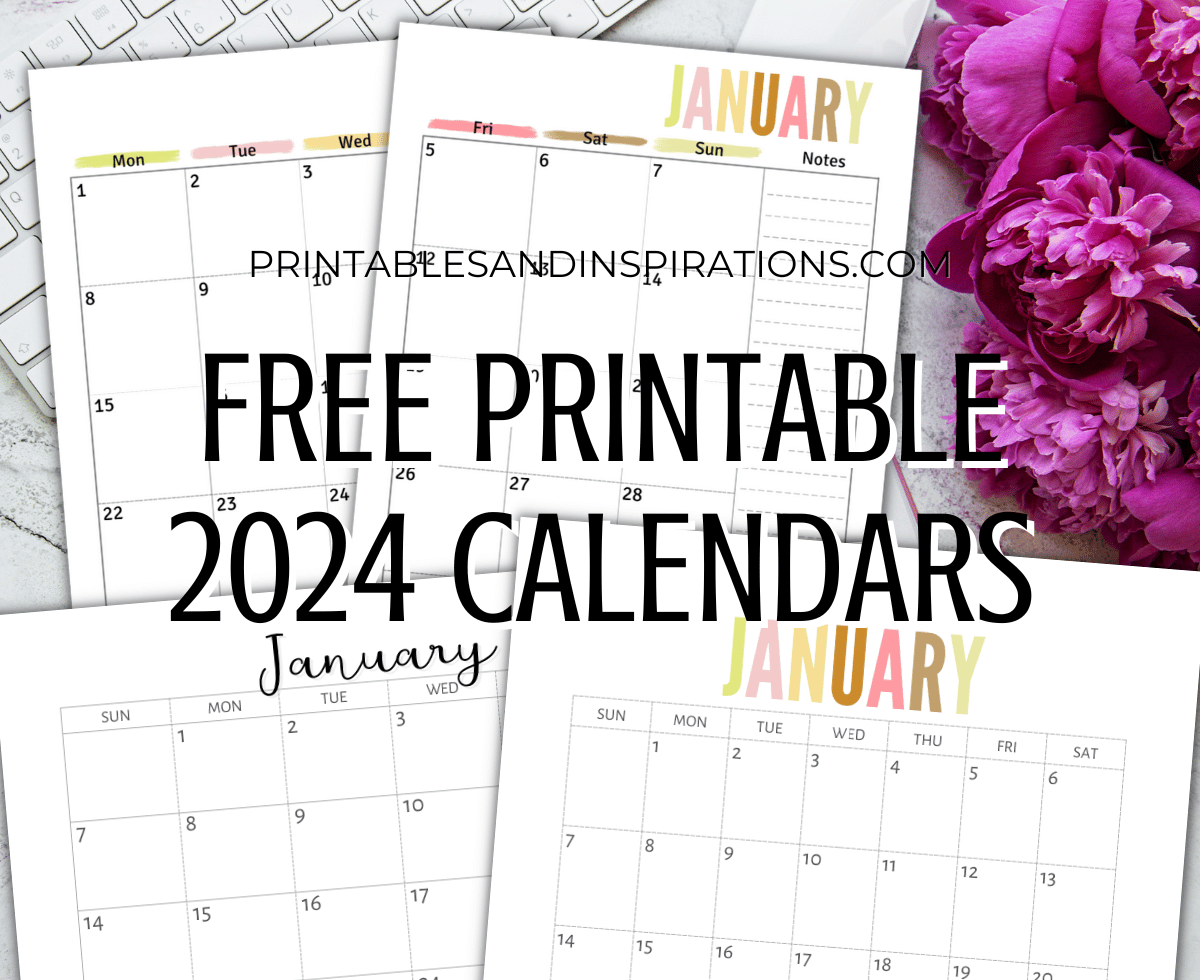 Free Printable 2024 Calendar Printable Pdf - Printables And for 2024 Calendar By Month Printable