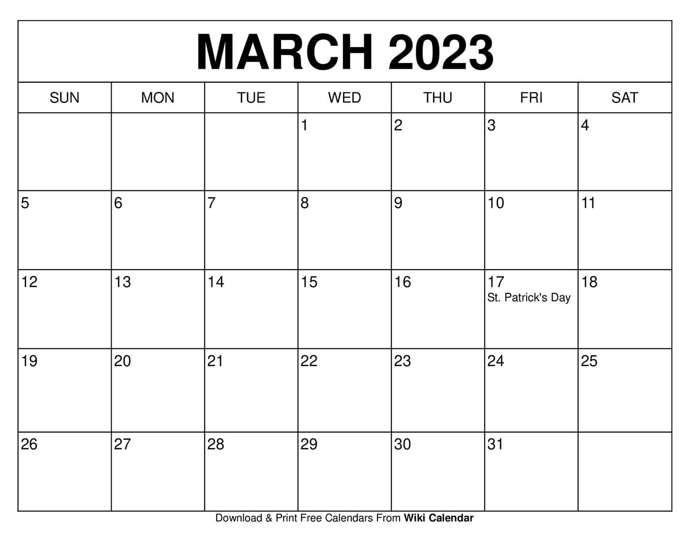 Free Printable March 2023 Calendar Templates With Holidays for March 2024 Calendar Printable Wiki