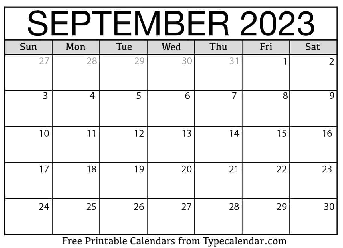 Free Printable September 2023 Calendars - Download for Google Calendar March 2024 Printable