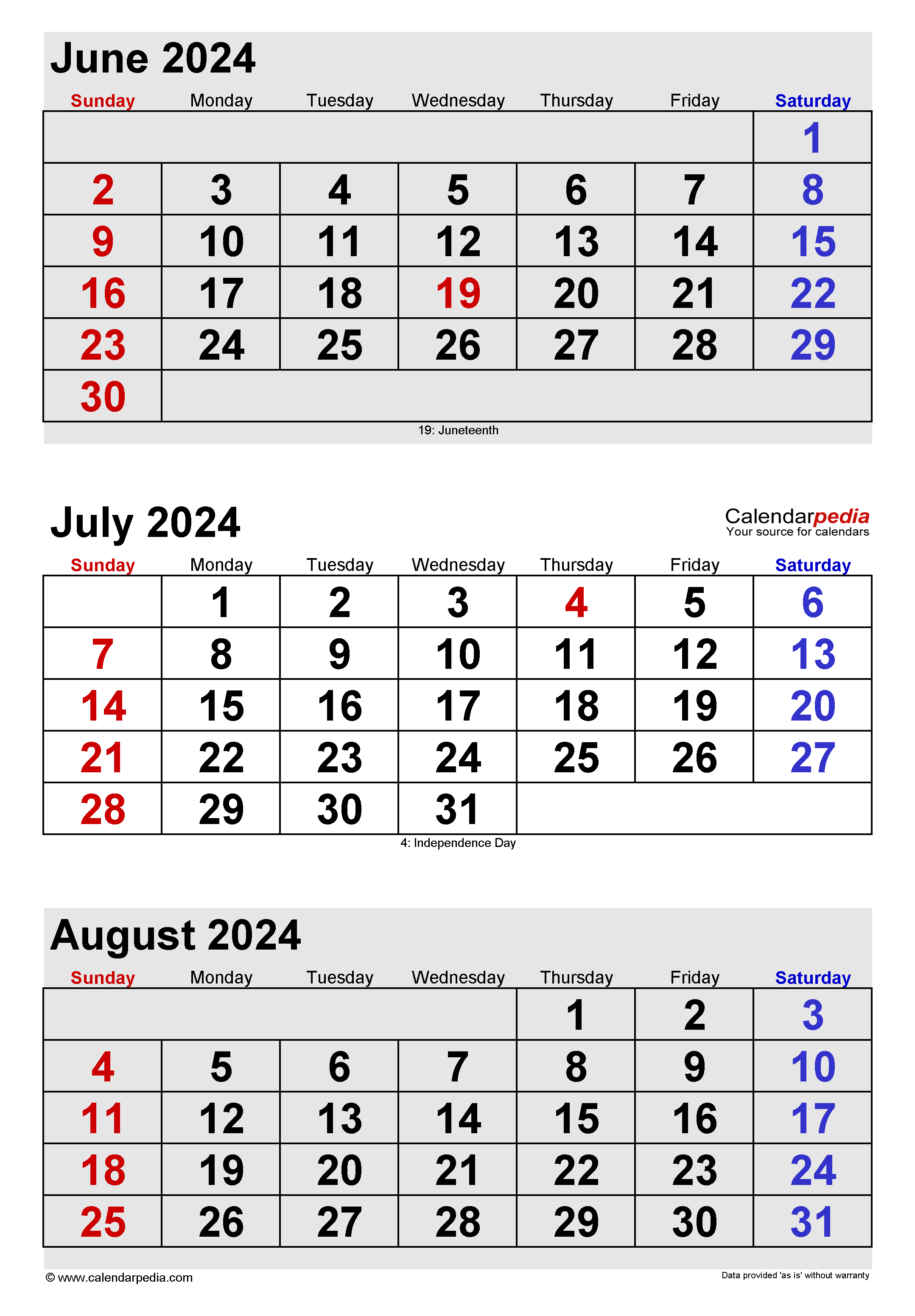 July 2024 Calendar | Templates For Word, Excel And Pdf for Printable Monthly Calendar June July August 2024