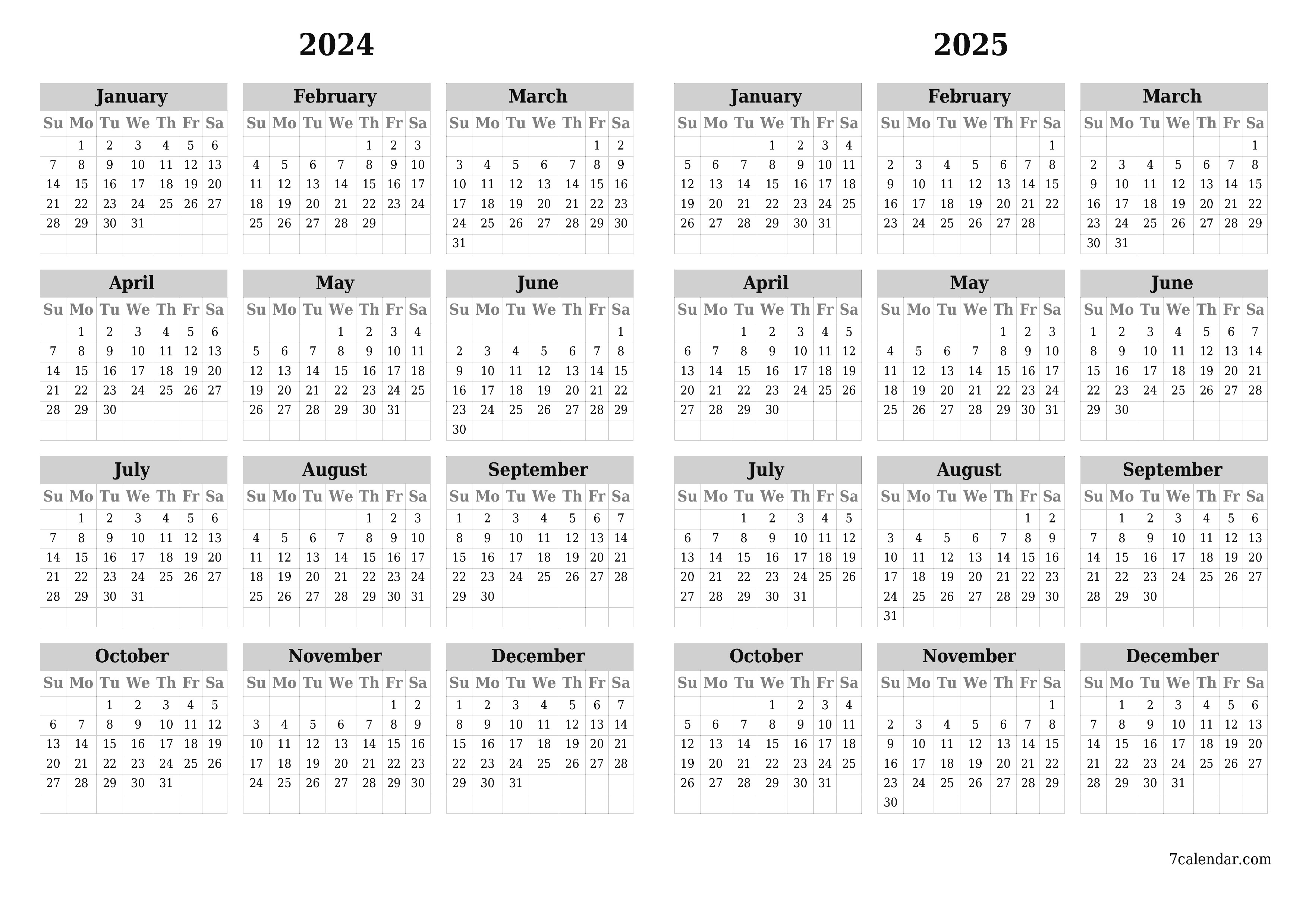 June 2024 Free Printable Calendars And Planners, Pdf Templates for July 2023 To June 2024 Calendar Printable