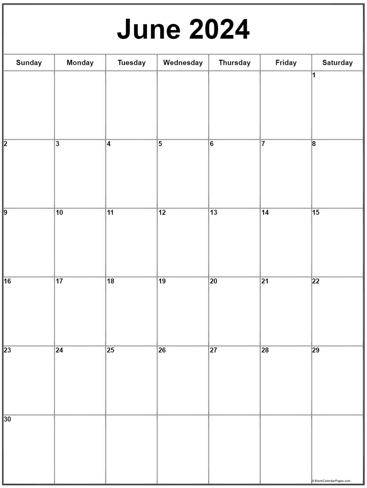 June 2024 Calendar Printable Vertical – FREE Printable