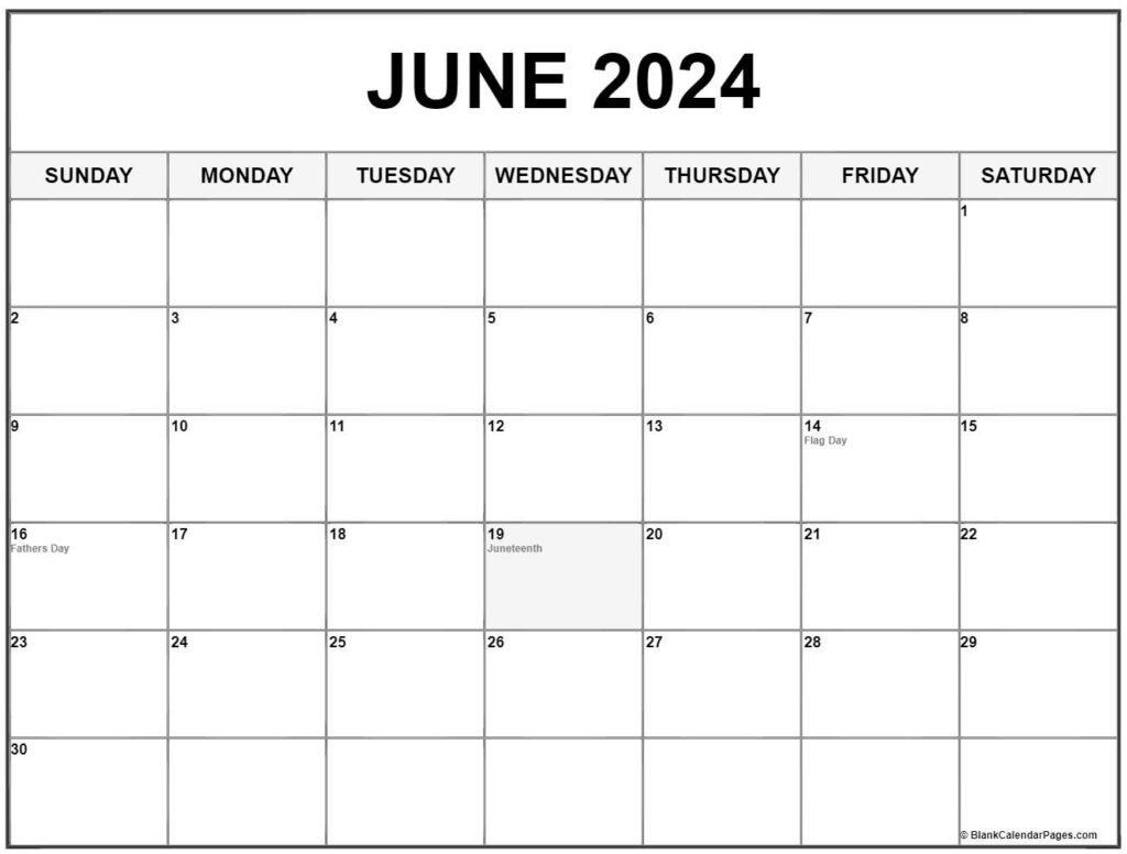 June 2024 Printable Calendar With Holidays FREE Printable june-2024-printable-calendar-with-holidays-free-printable