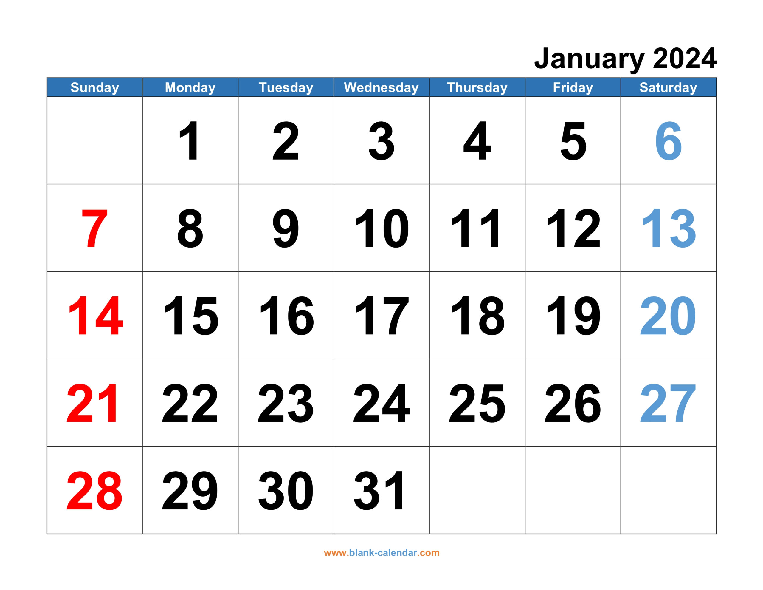 Monthly Calendar 2024 | Free Download, Editable And Printable for 2024 Editable Printable Calendar