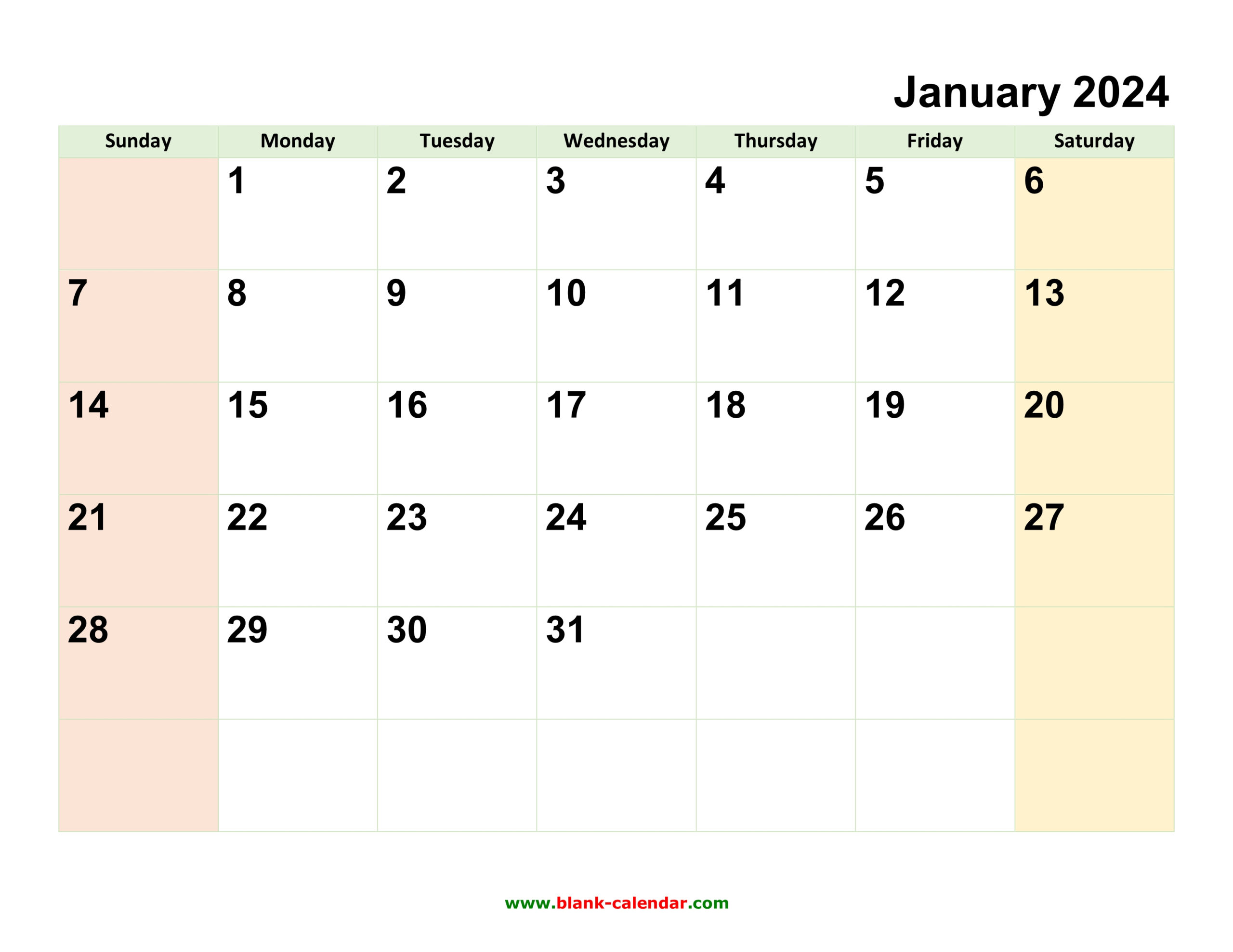 Monthly Calendar 2024 | Free Download, Editable And Printable for Fillable Printable Calendar 2024