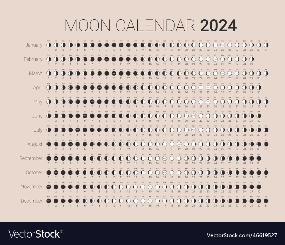 Free Printable 2024 Lunar Calendar Printable Calendar 2024