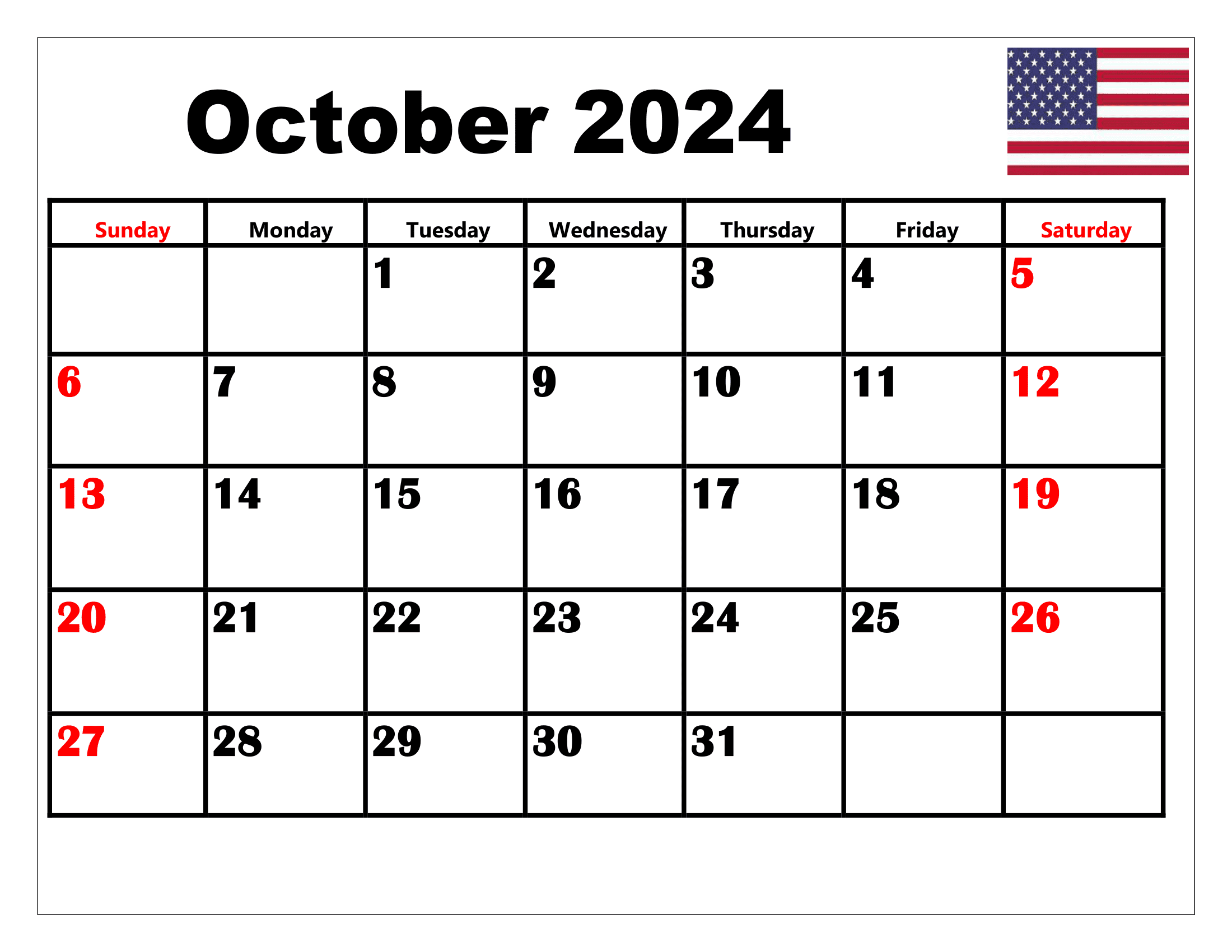 October 2024 Calendar Printable Pdf Free Templates With Holidays for Free Printable October 2024 Calendar With Holidays