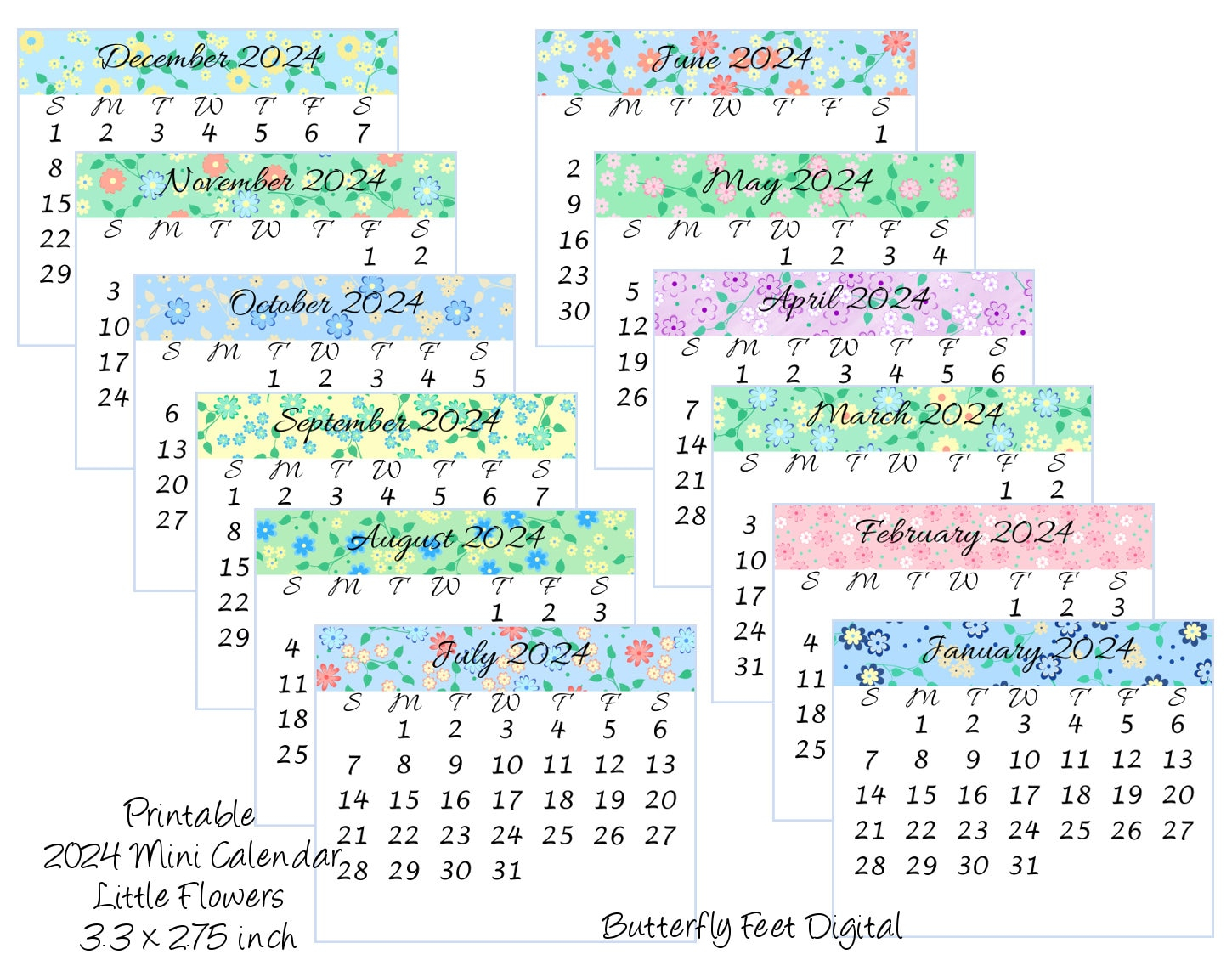 Wallet Size Calendar 2024 Printable Printable Calendar 2024