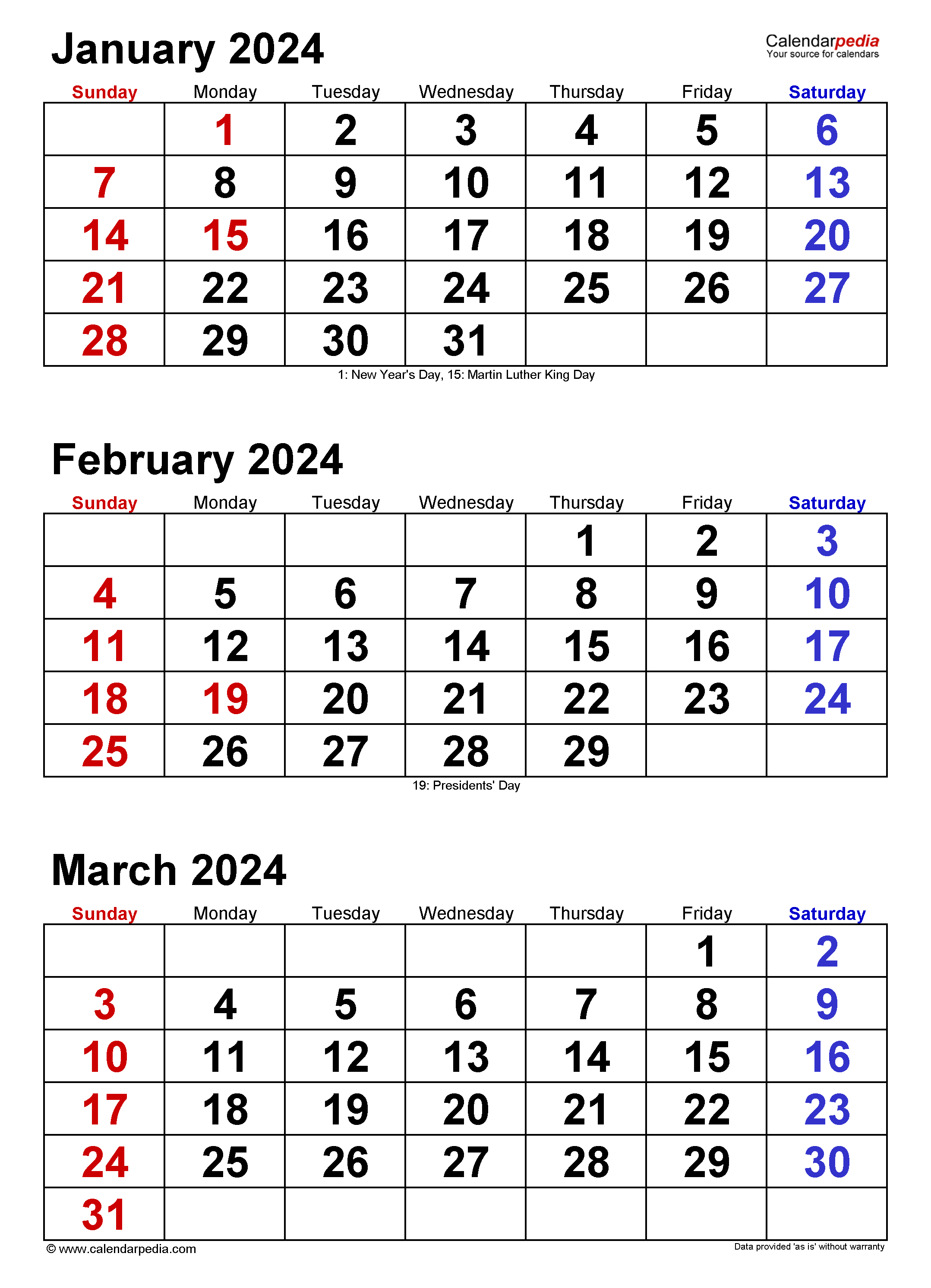 Quarterly Calendars 2024 - Free Printable Pdf Templates for 2024 Calendar Quarterly Printable