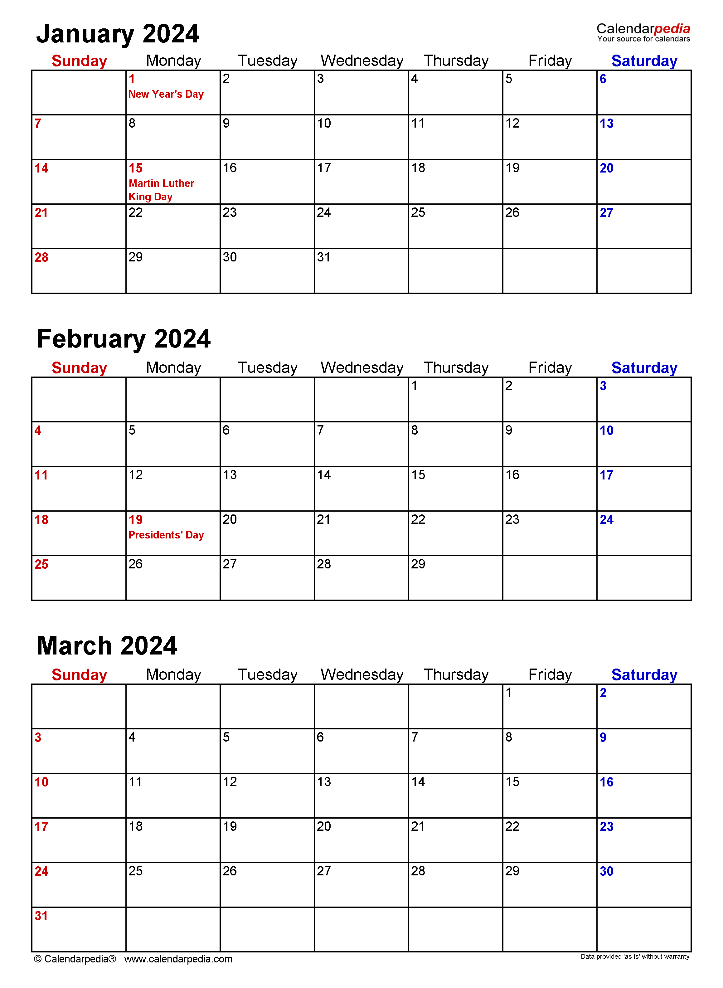 Quarterly Calendars 2024 - Free Printable Pdf Templates for 2024 Calendar Quarterly Printable