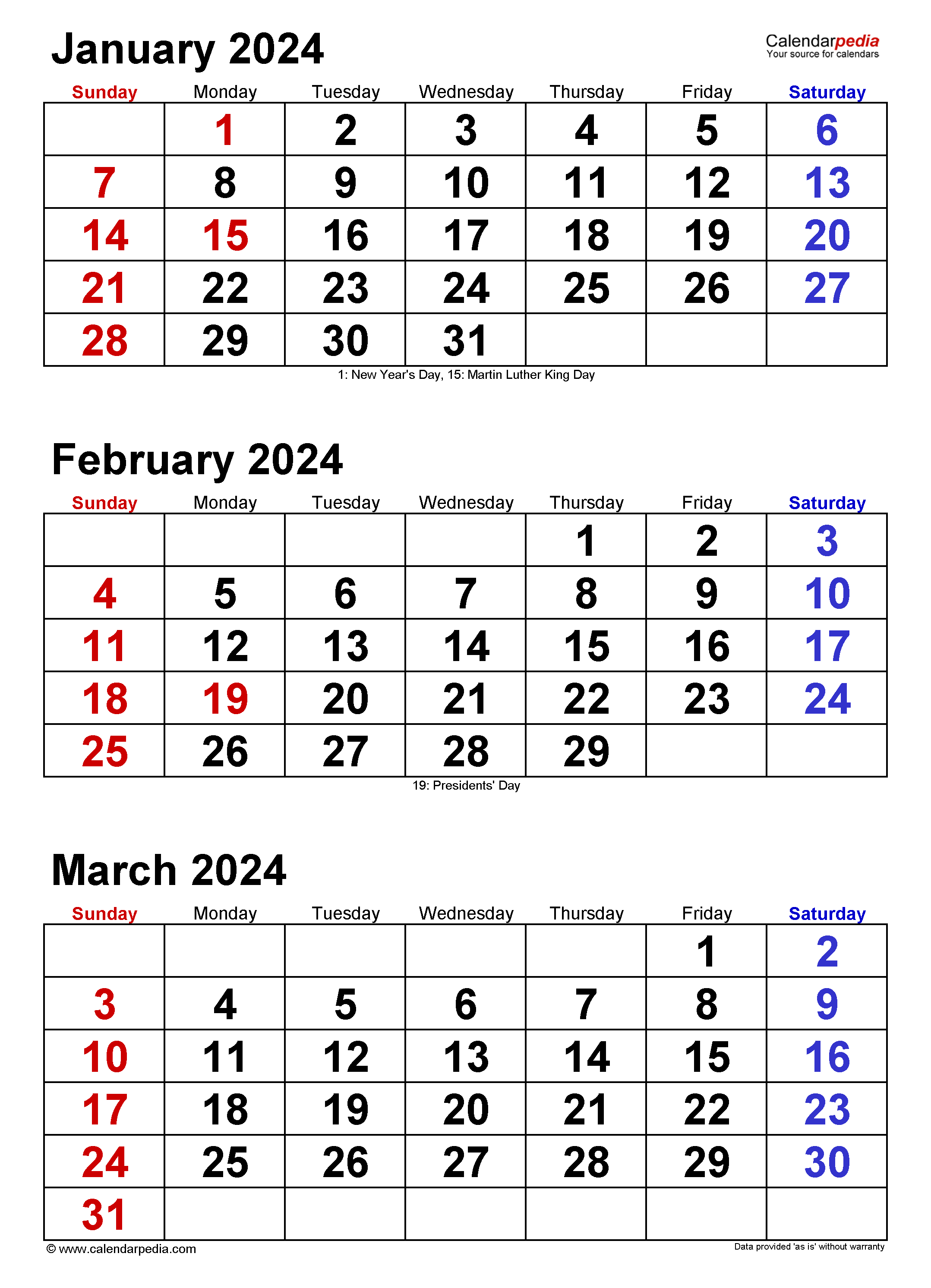 Quarterly Calendars 2024 - Free Printable Pdf Templates for 2024 Quarterly Calendar Free Printable