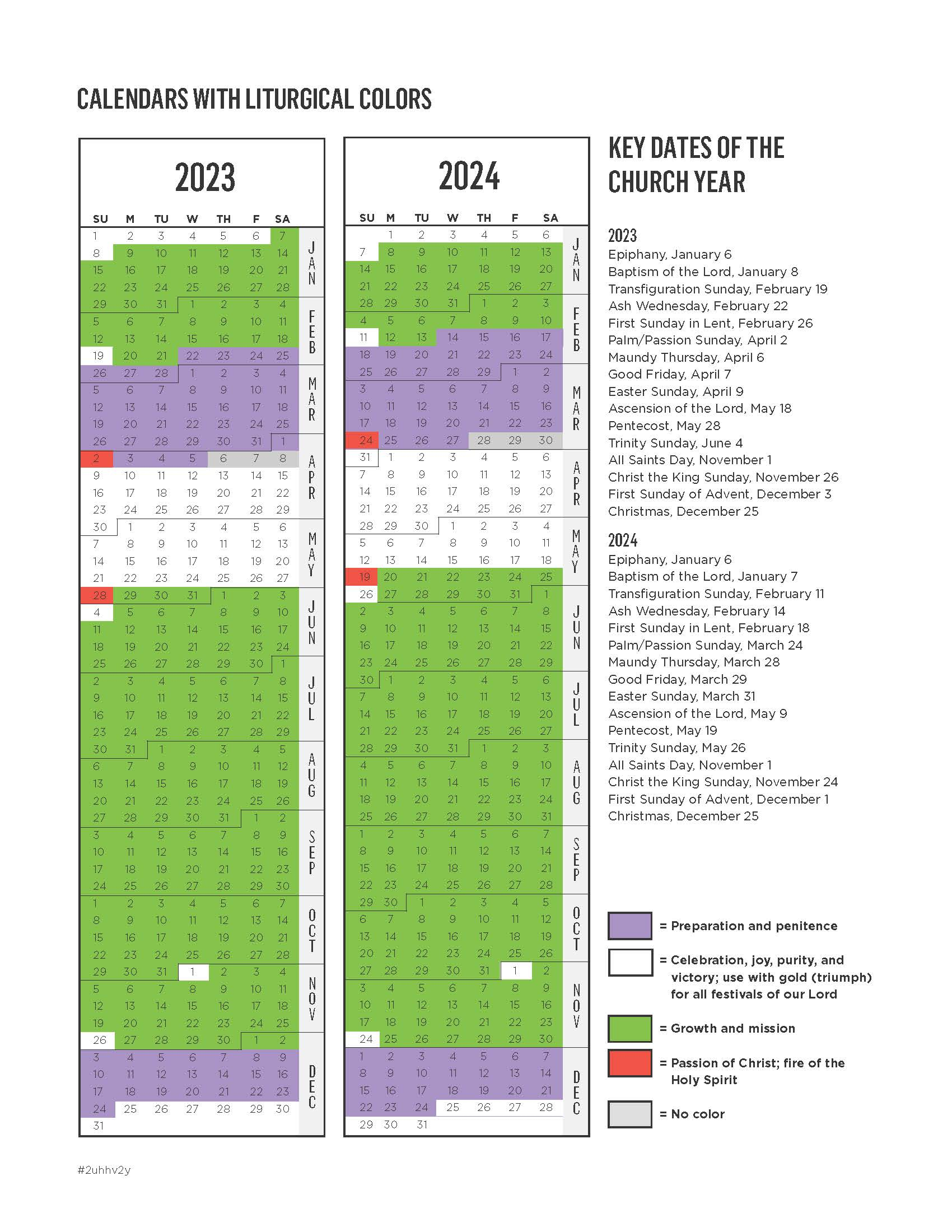 Printable Liturgical Calendar 2024 Quinn Carmelia