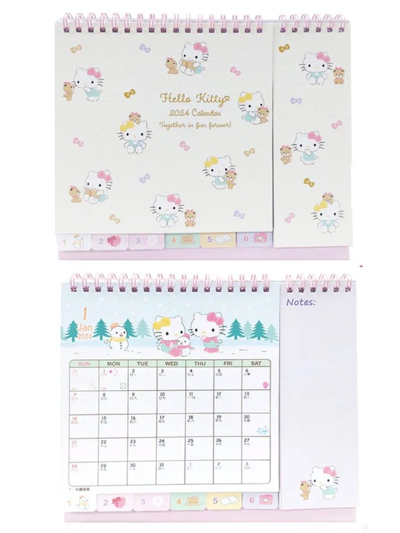 Sanrio Table Calendar 2024, Hobbies &amp;amp; Toys, Stationery &amp;amp; Craft for Free Printable Hello Kitty Calendar 2024