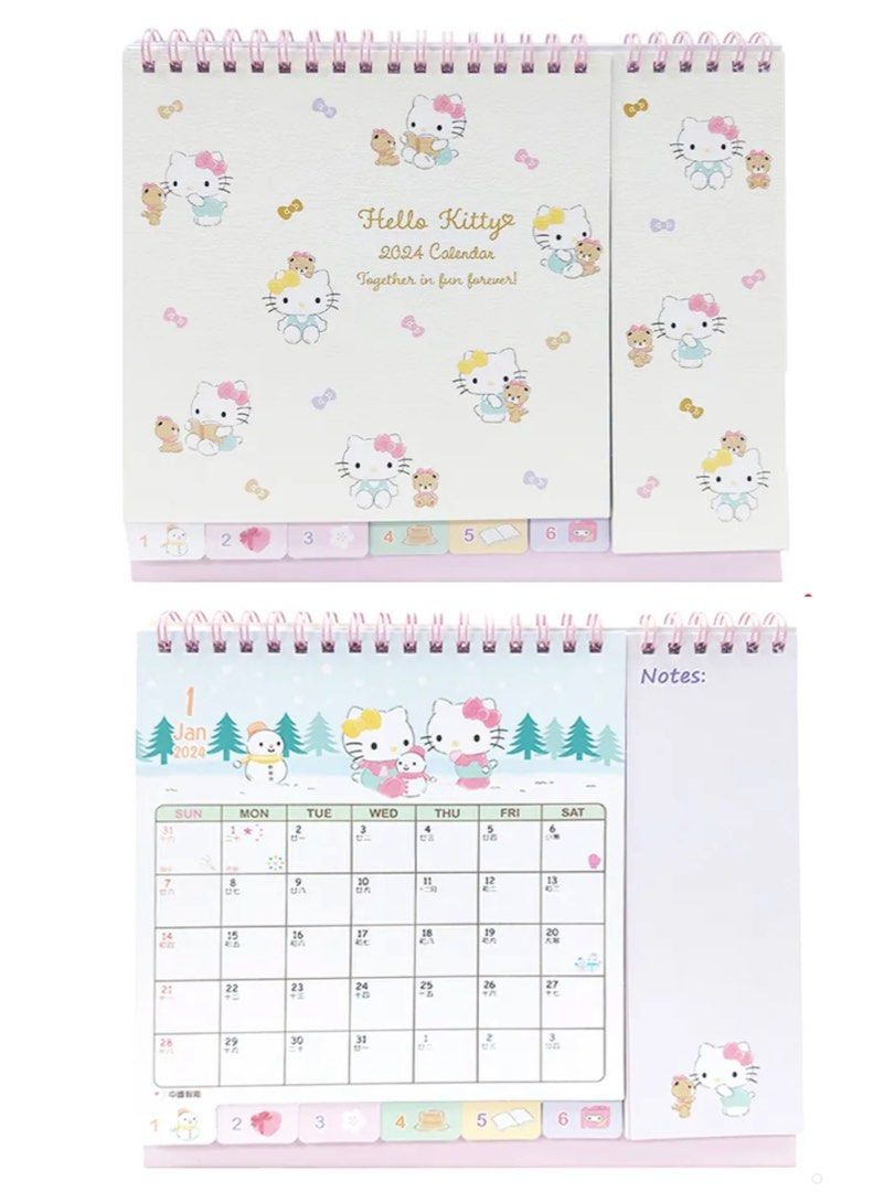 Sanrio Table Calendar 2024, Hobbies &amp; Toys, Stationery &amp; Craft for Hello Kitty Calendar 2024 Printable