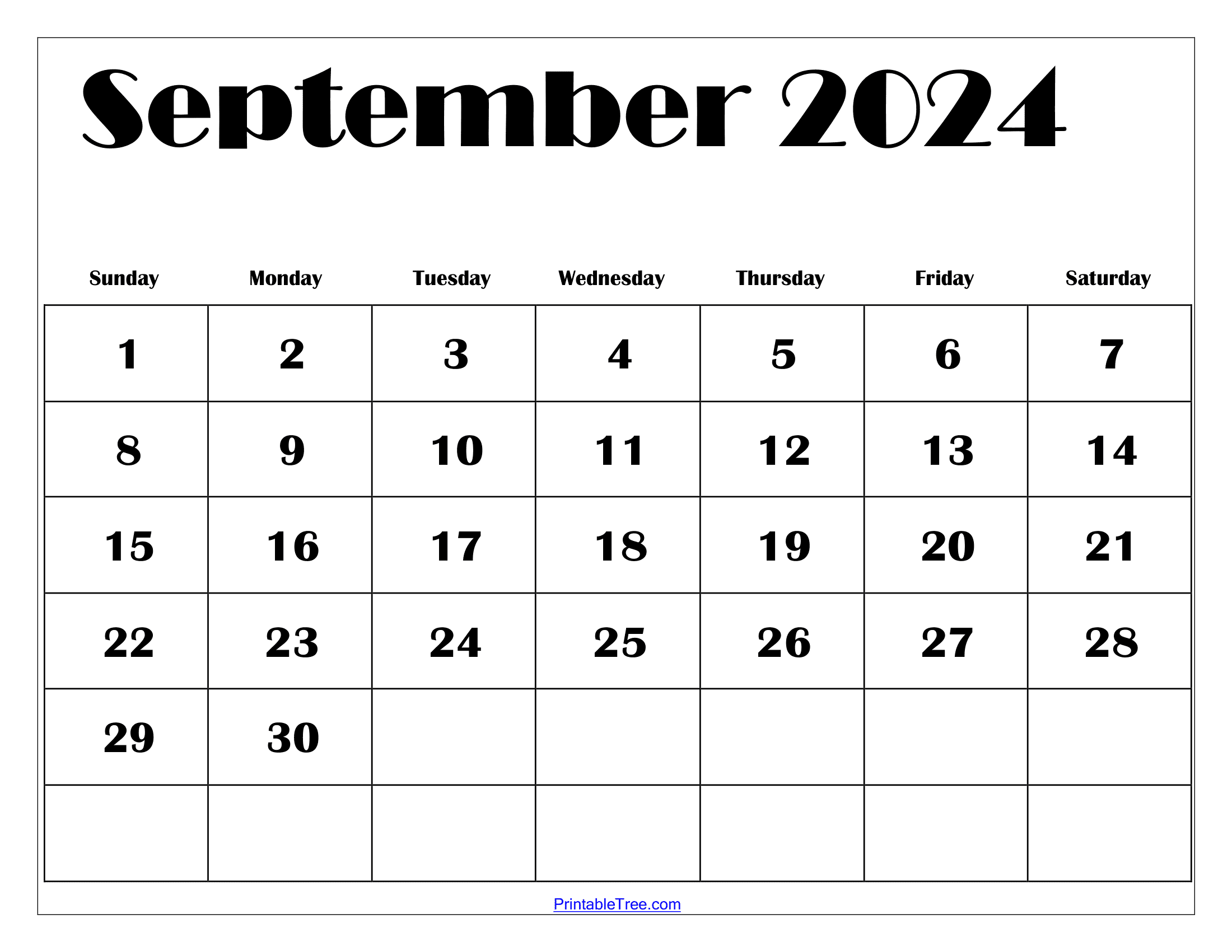 September 2024 Calendar Printable Pdf With Holidays for Printable Calendar For September 2024