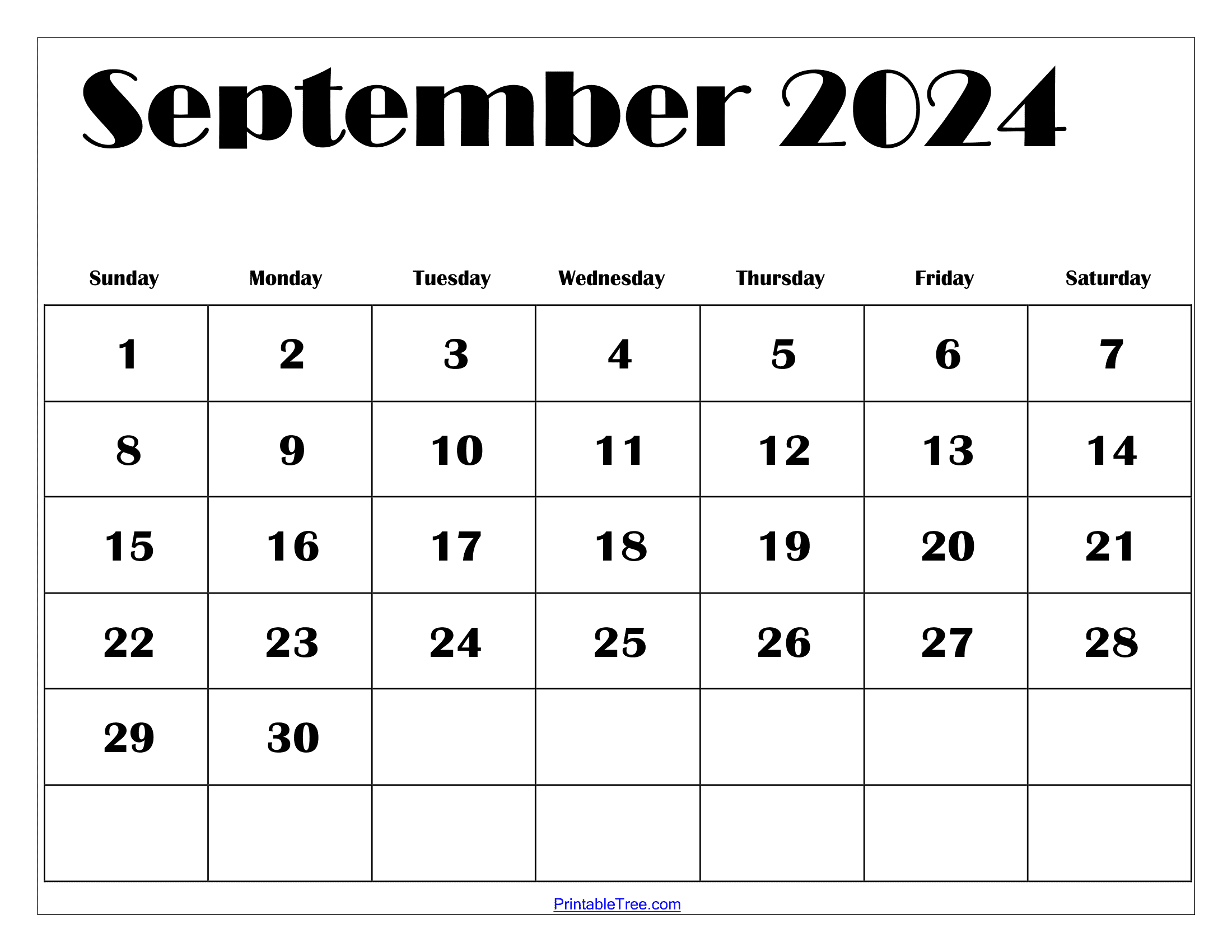 September 2024 Calendar Printable Pdf With Holidays for September 2024 Printable Calendar Free