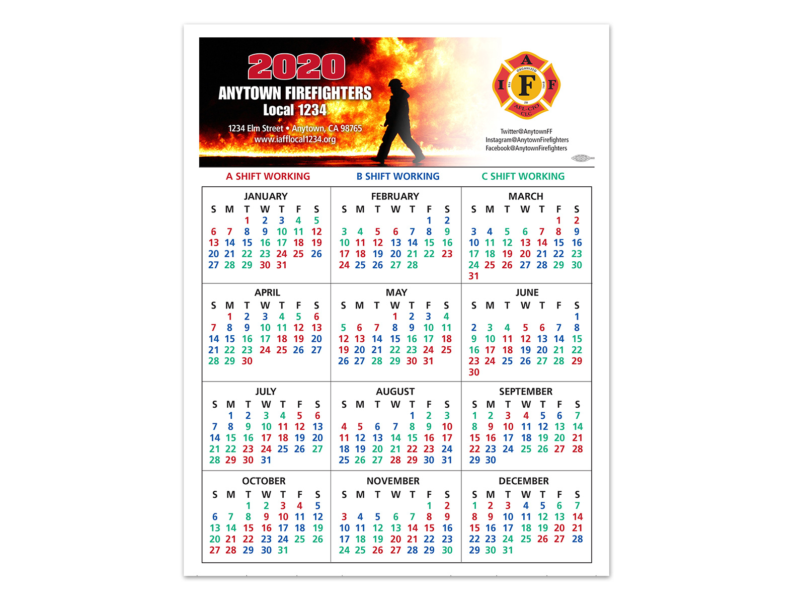 Shift Calendars — Firefighters Print &amp;amp; Design for Printable Firefighter Shift Calendar 2024