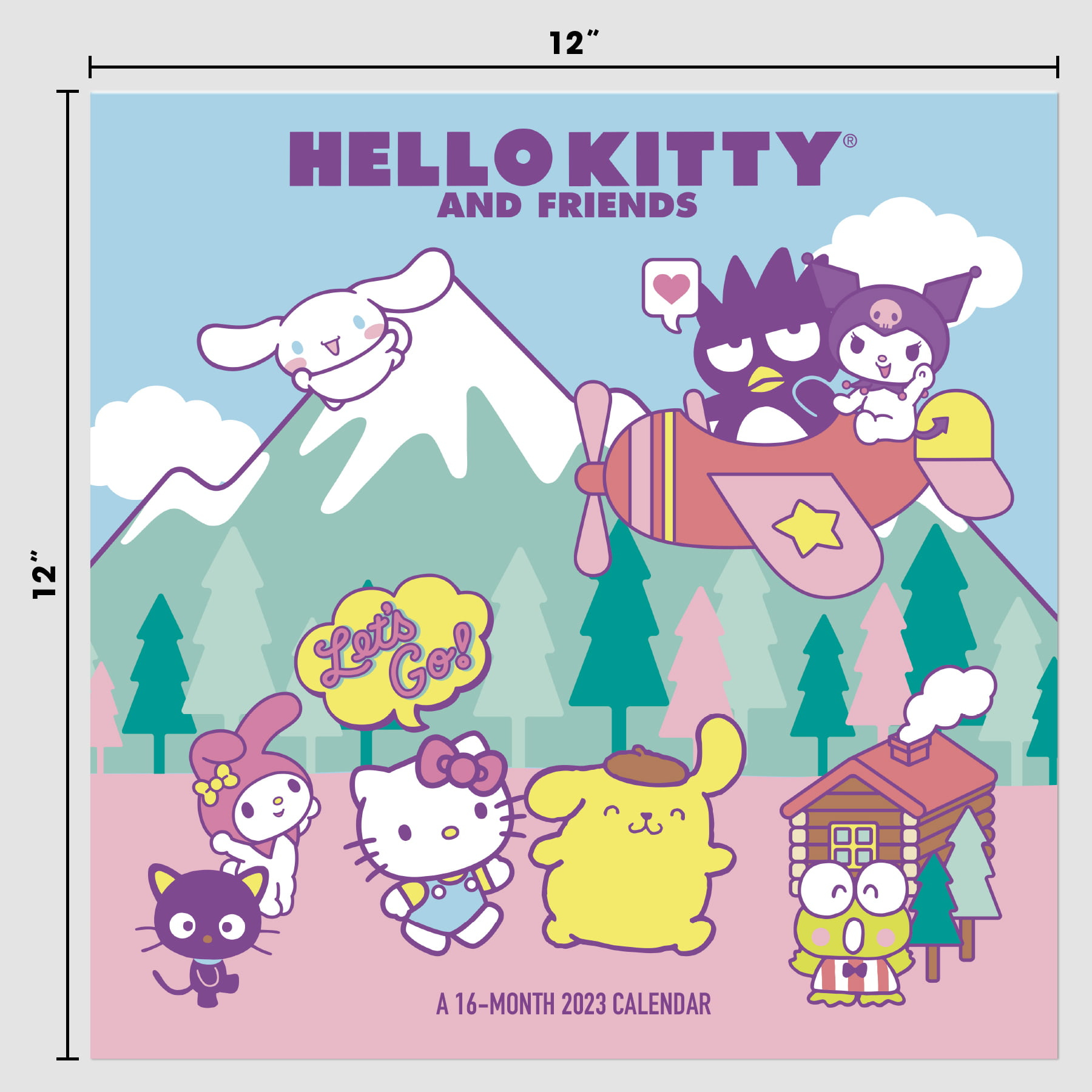 Trends International 2023 Hello Kitty Wall Calendar &amp;amp; Pushpins for Printable Hello Kitty Calendar 2024