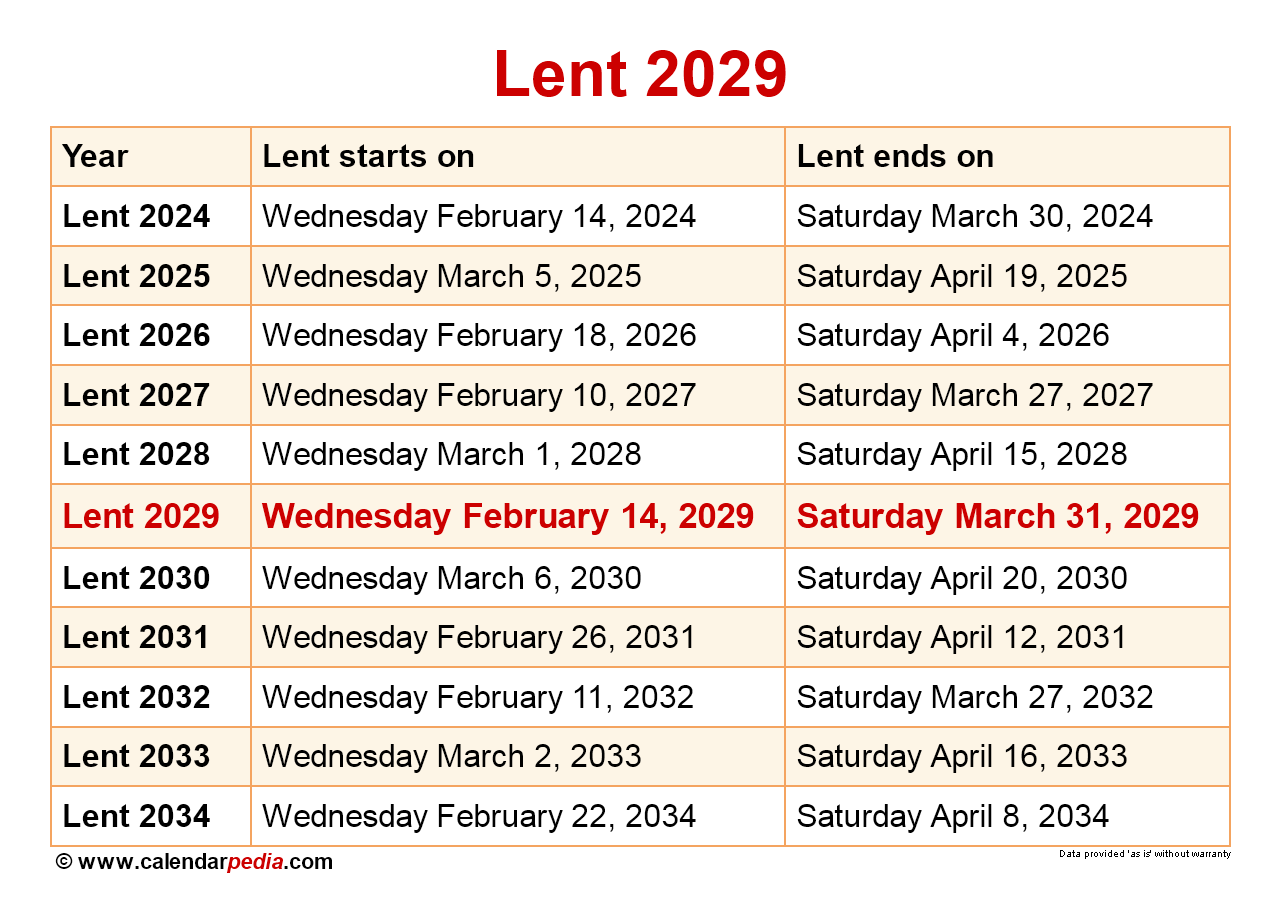 When Is Lent 2024? for Free Printable Lent Calendar 2024