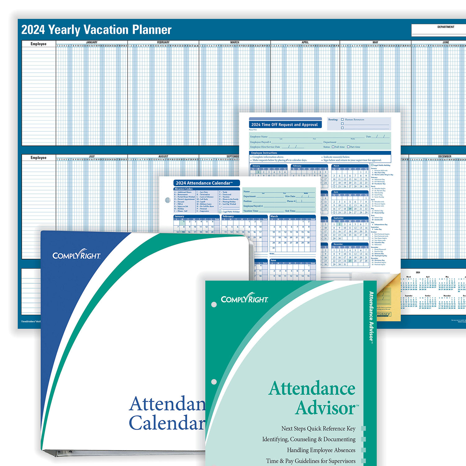 2024 Attendance Tracking Essentials Bundle | Hrdirect inside Time And Attendance Calendar 2024