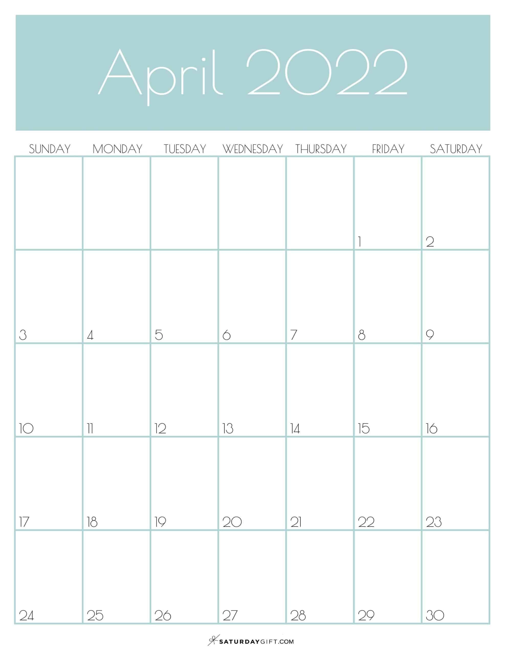 April 2024 Calendar - 20 Cute &amp;amp; Free Printables | Saturdaygift with regard to April 2024 Calendar Vertical