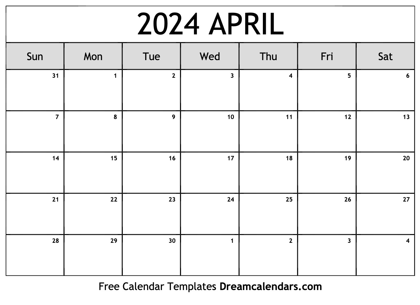 April 2024 Calendar | Free Blank Printable With Holidays intended for April 18 2024 Calendar