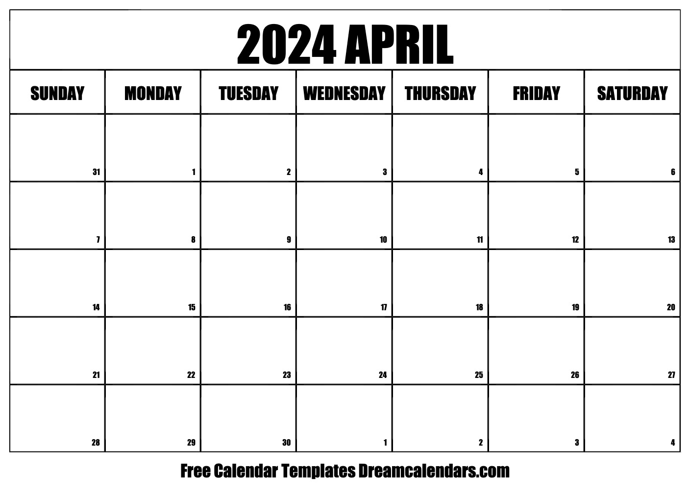 April 2024 Calendar | Free Blank Printable With Holidays throughout April 22 Calendar 2024