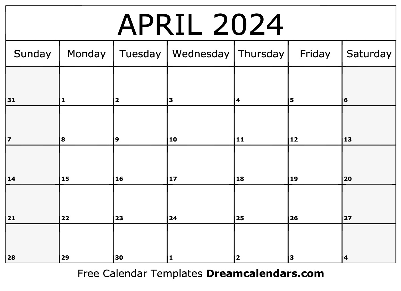 April 2024 Calendar | Free Blank Printable With Holidays with regard to April 10 2024 Calendar