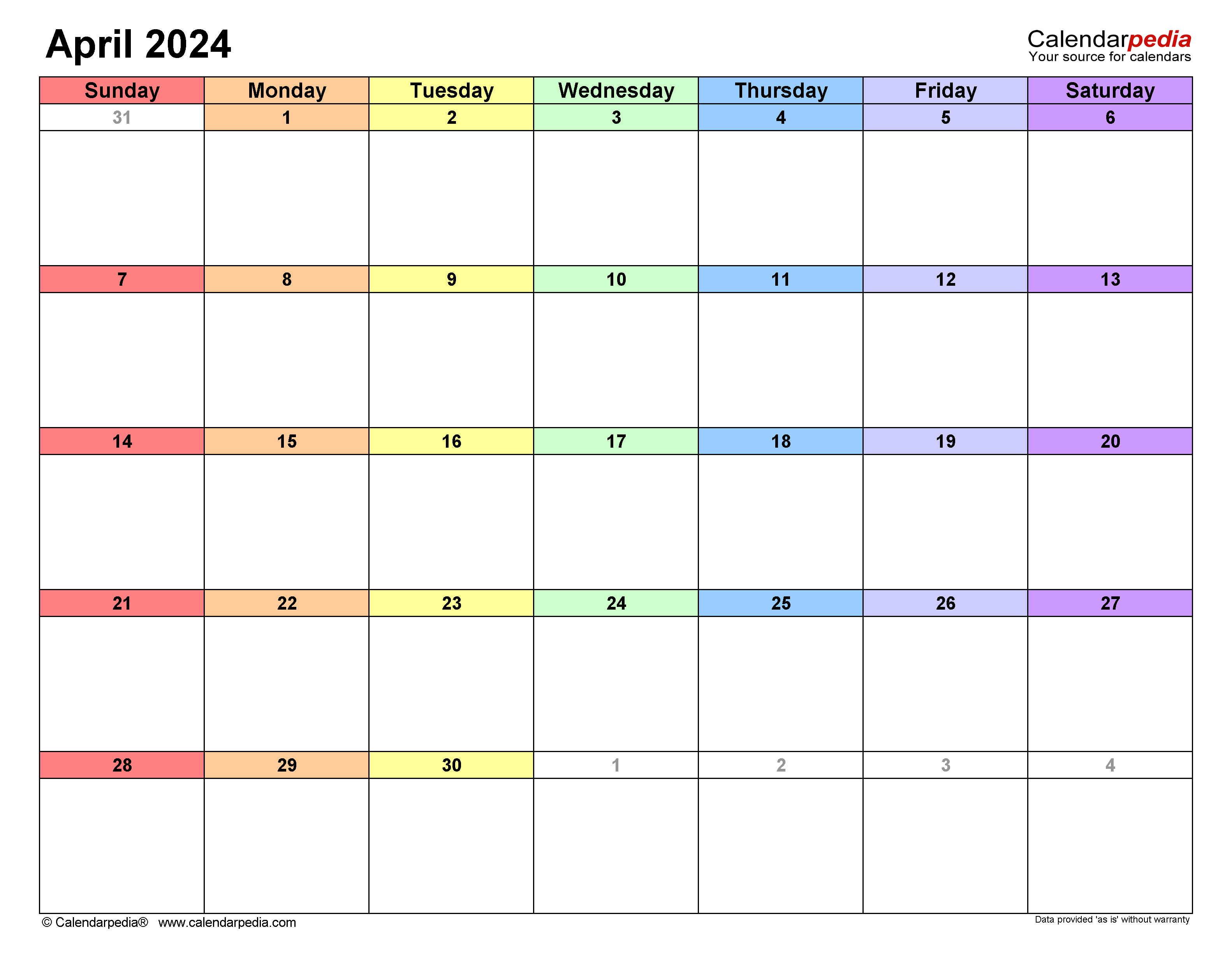 April 2024 Calendar | Templates For Word, Excel And Pdf intended for April 2024 Calendar Excel