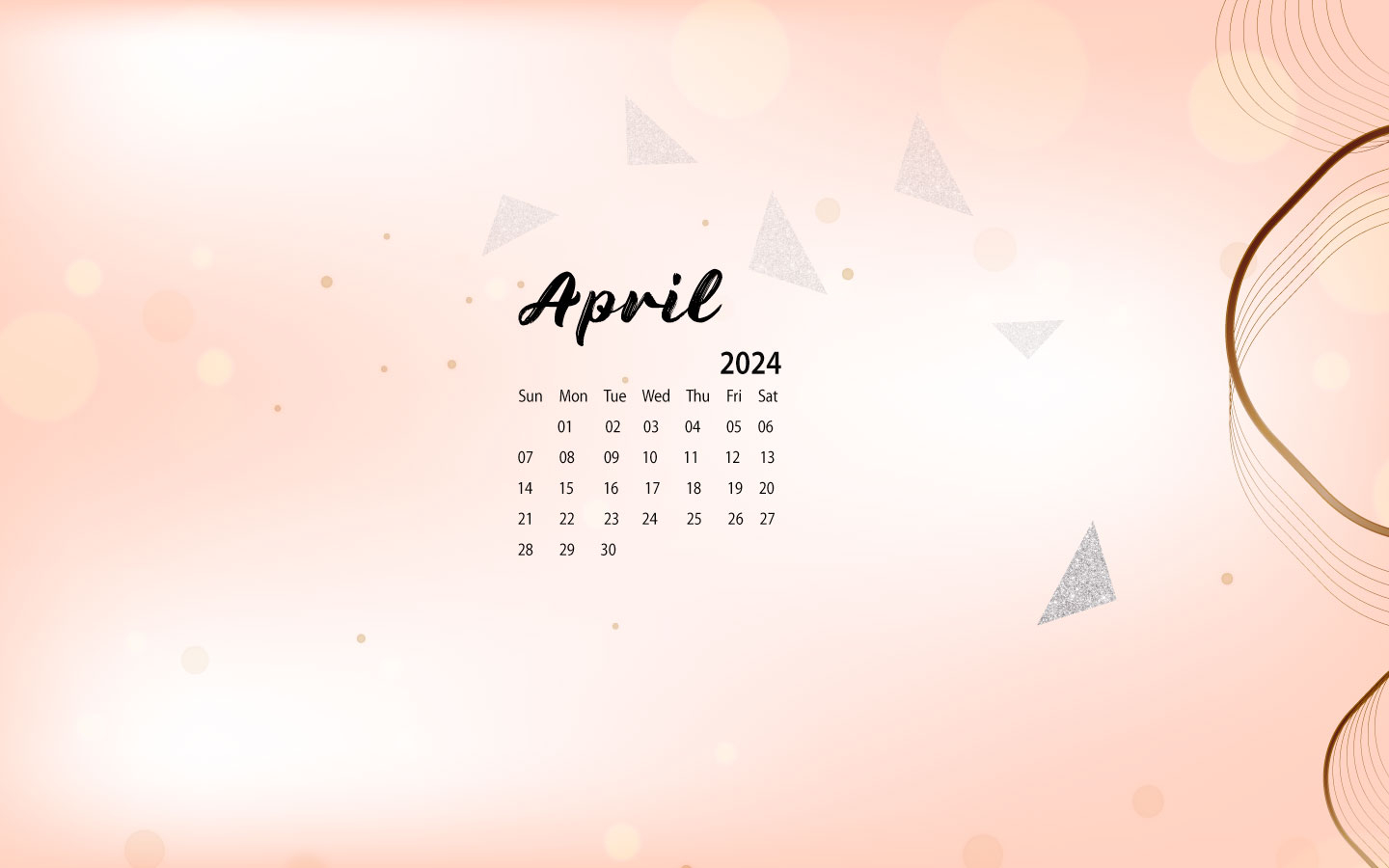 April 2024 Desktop Wallpaper Calendar - Calendarlabs for April Calendar 2024 Wallpaper