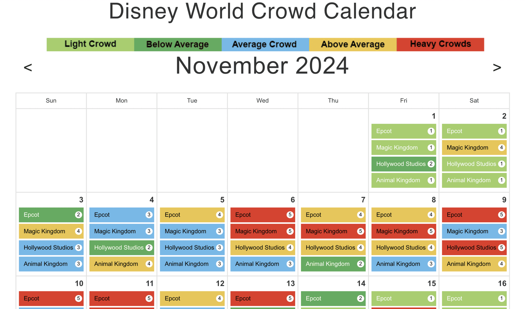 Disney World Crowd Calendar - 2024 Best Times To Go inside Disney World Crowd Calendar April 2024